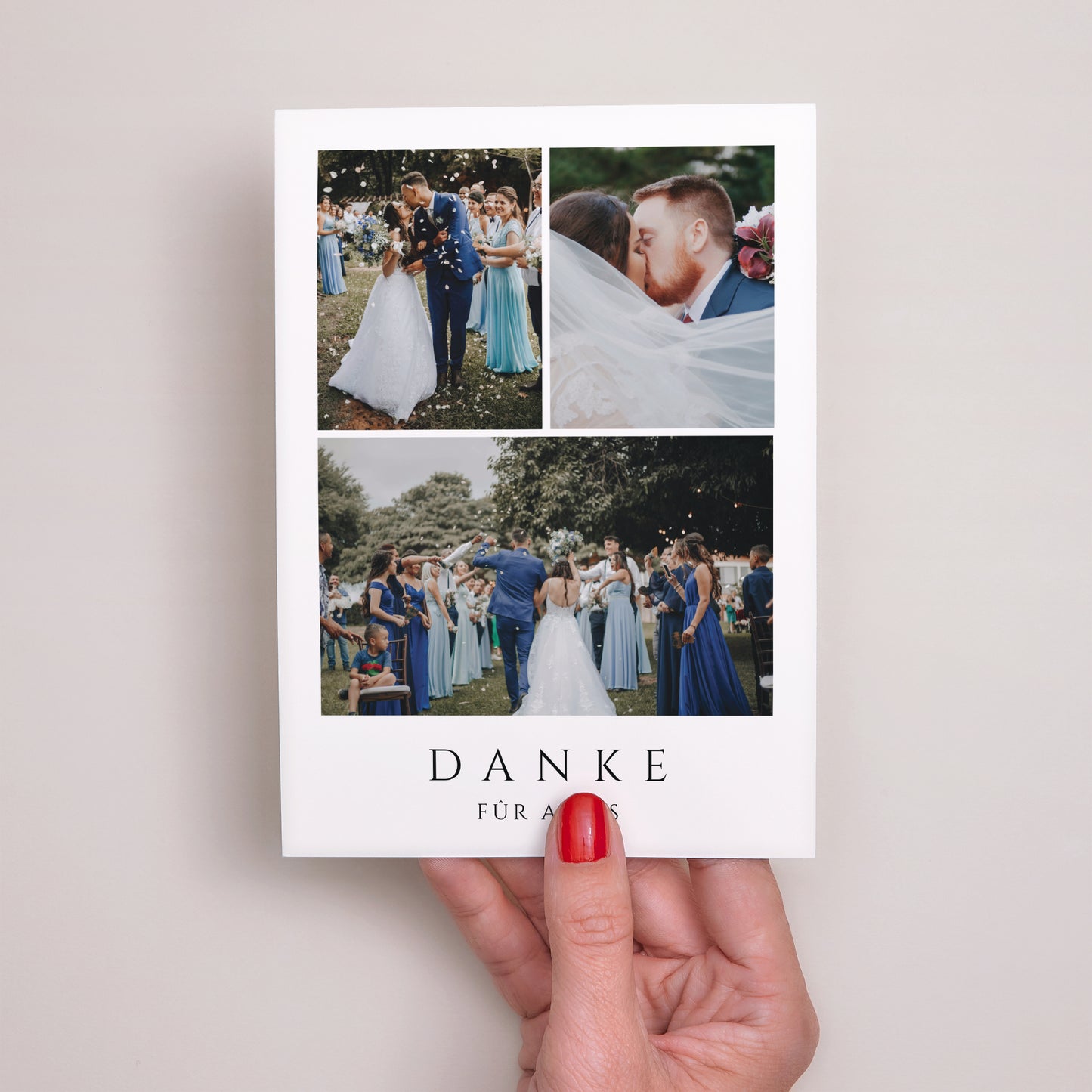 Dankeskarte Hochzeit Glücksmomente foto N° 2