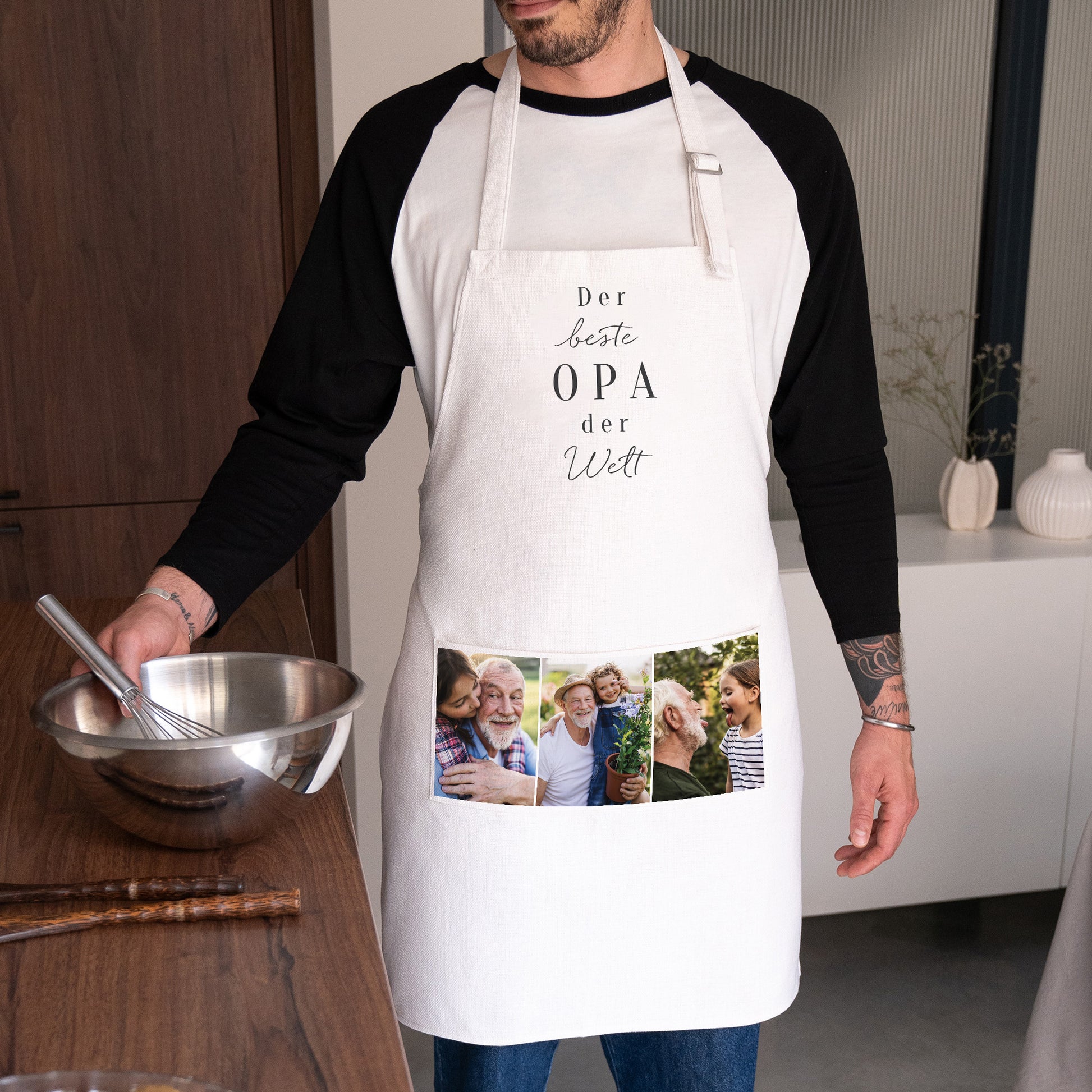 Schürze Objekte Natürliches Beige Der beste Opa der Welt foto N° 1