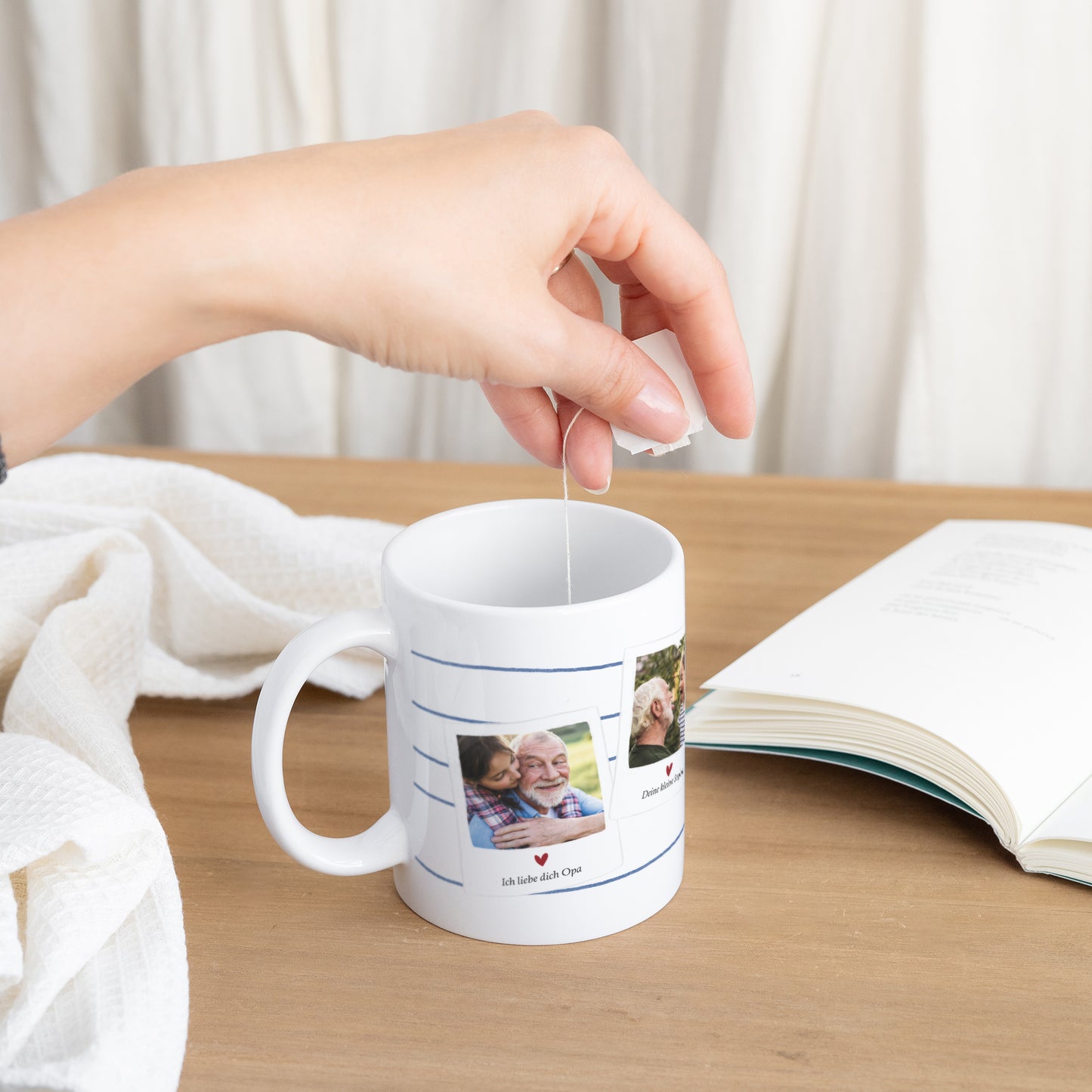Tasse Objekte Weiß Opa Huhn foto N° 3