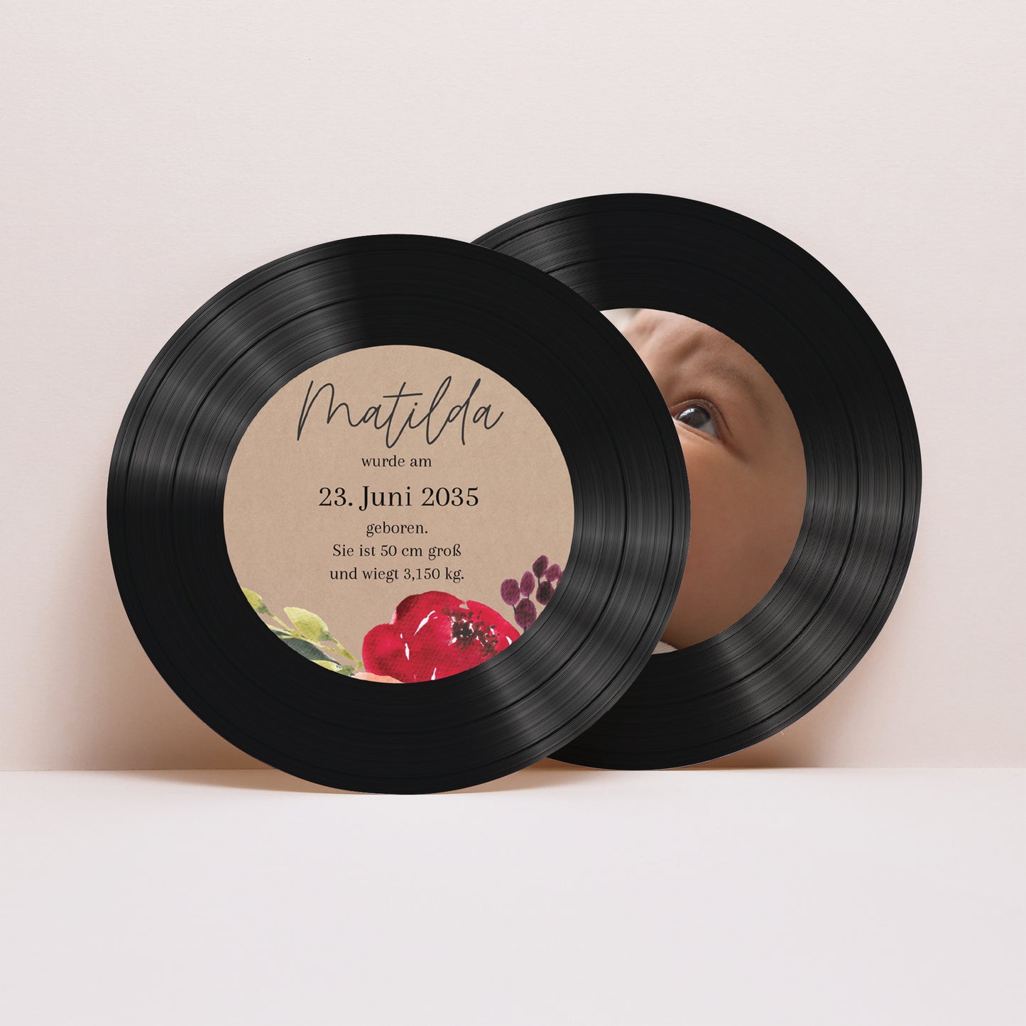 Geburtskarte Schallplattenhülle Baby Bloom foto N° 4