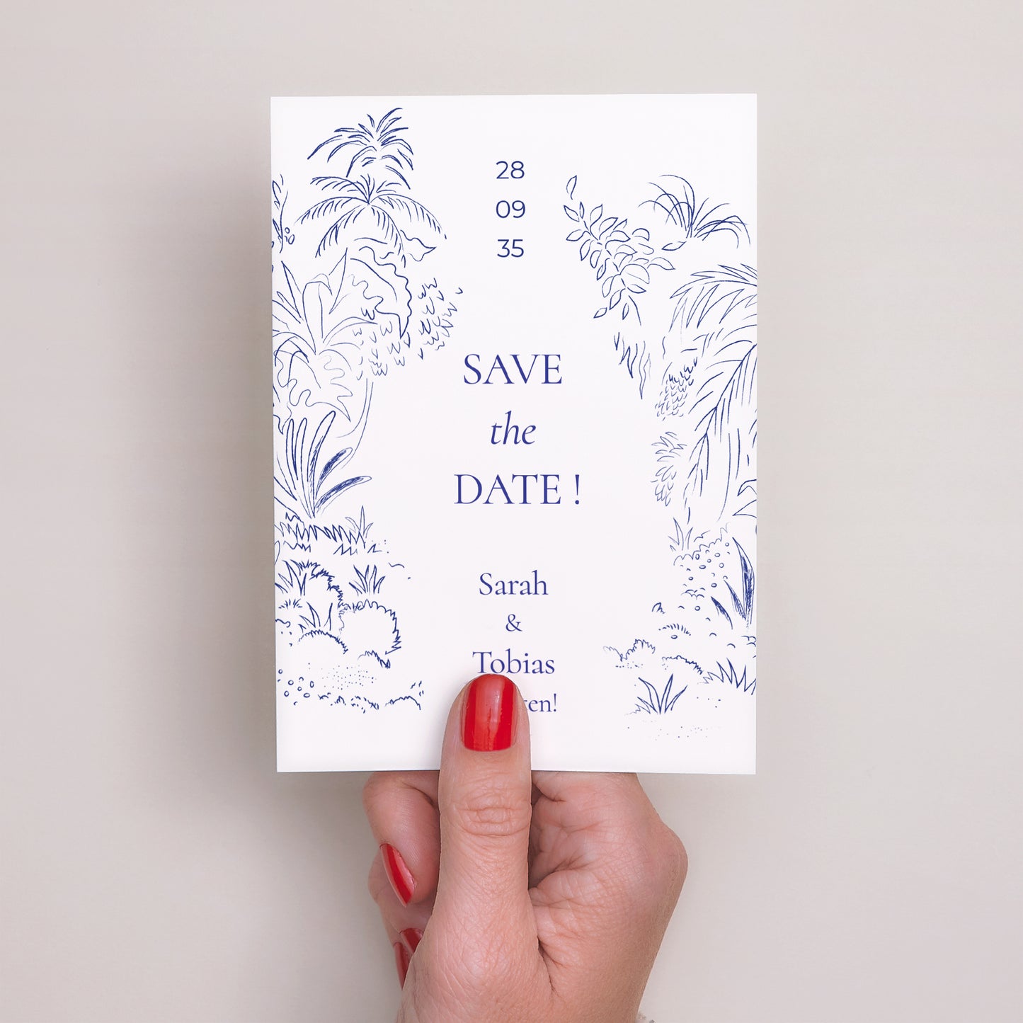Save the date Karte Hochzeit Porträt Liebeslichtung foto N° 2
