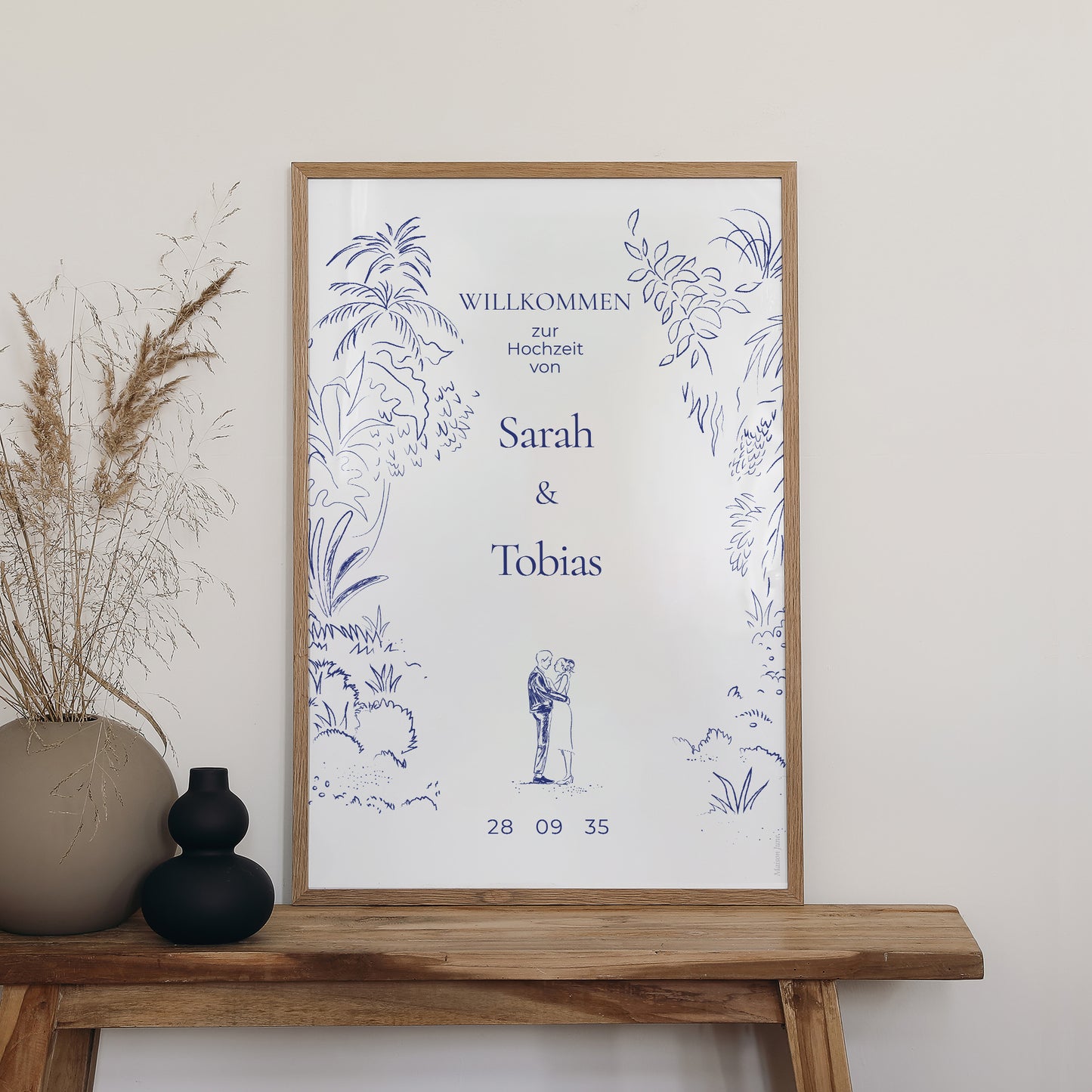 Begrüßungstafel Hochzeit Porträt 60 x 90 cm Liebeslichtung foto N° 2