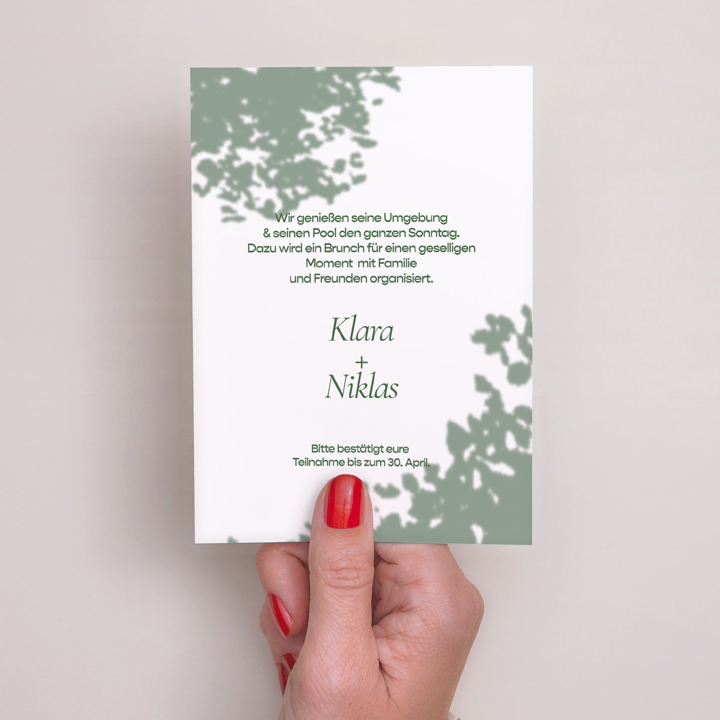 Einladungskarte Hochzeit Porträt foto N° 3