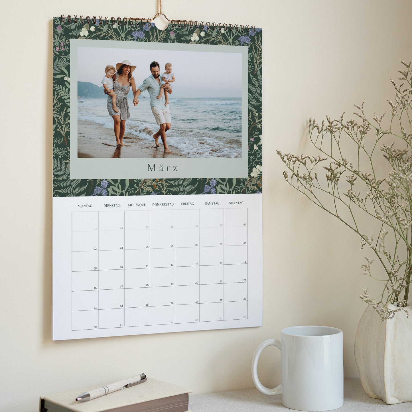 Kalender Weihnachten Wandgemälde A3 Winterlaub foto N° 3