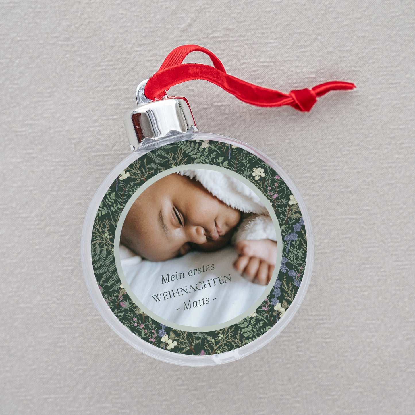 Weihnachtskugel Weihnachten Runde Winterlaub foto N° 2