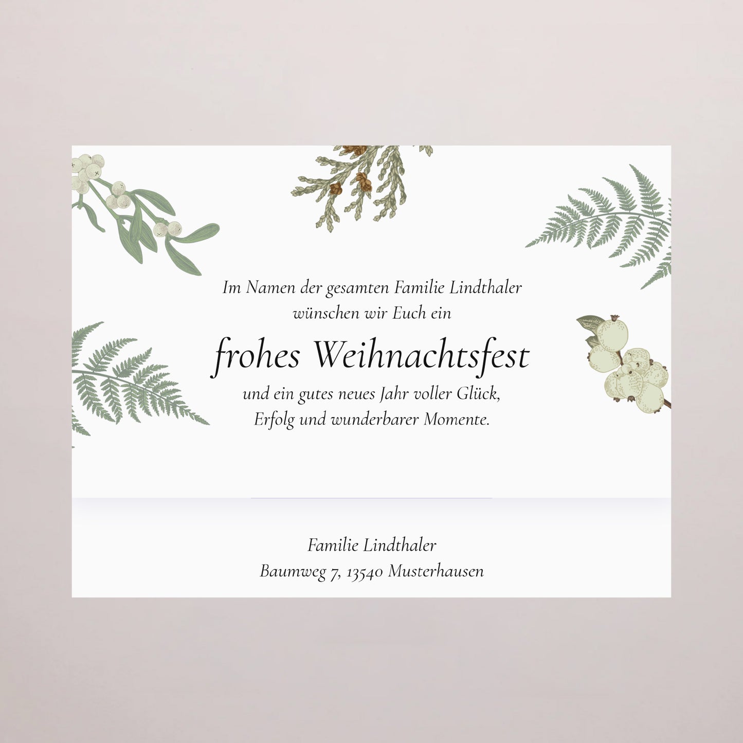 Personalisierte Schokoladenbox Weihnachten 6 Schokoladen Winterlaub foto N° 4