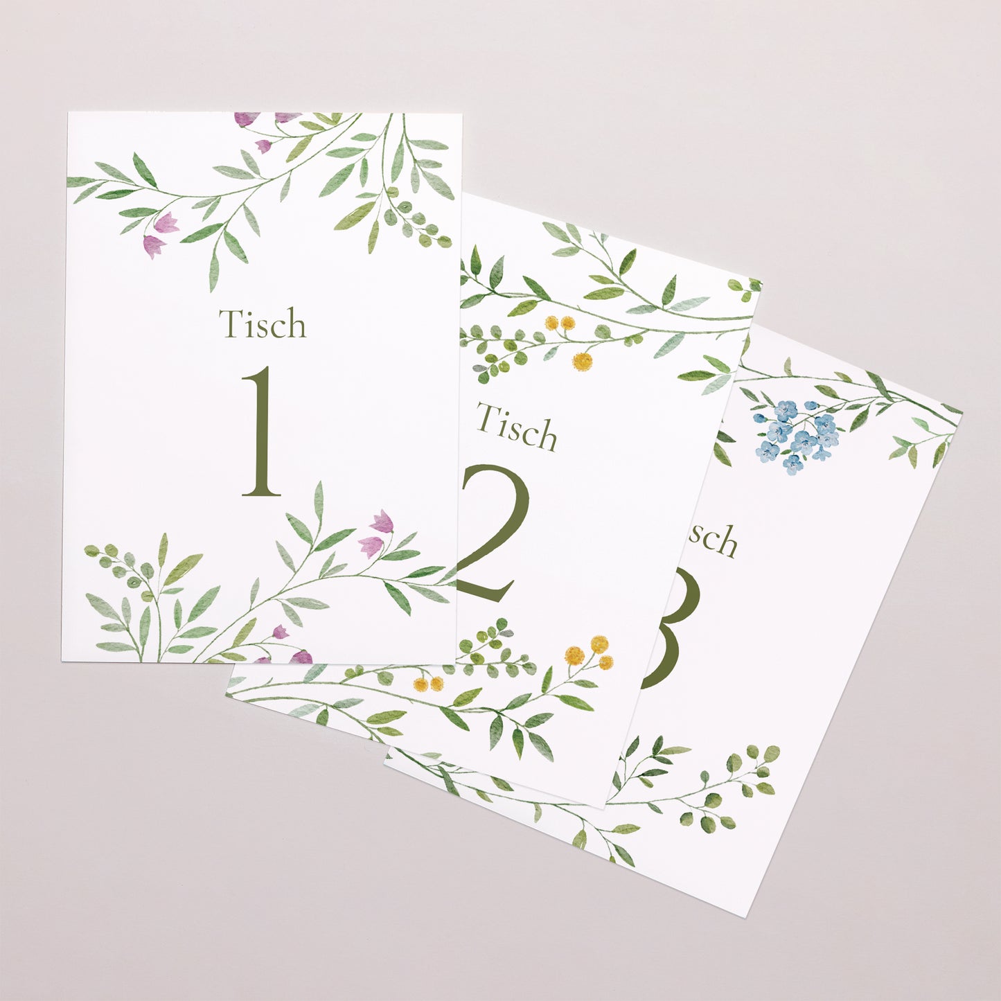 Tischnummern Hochzeit Rechteck Der Garten der Herzen foto N° 1