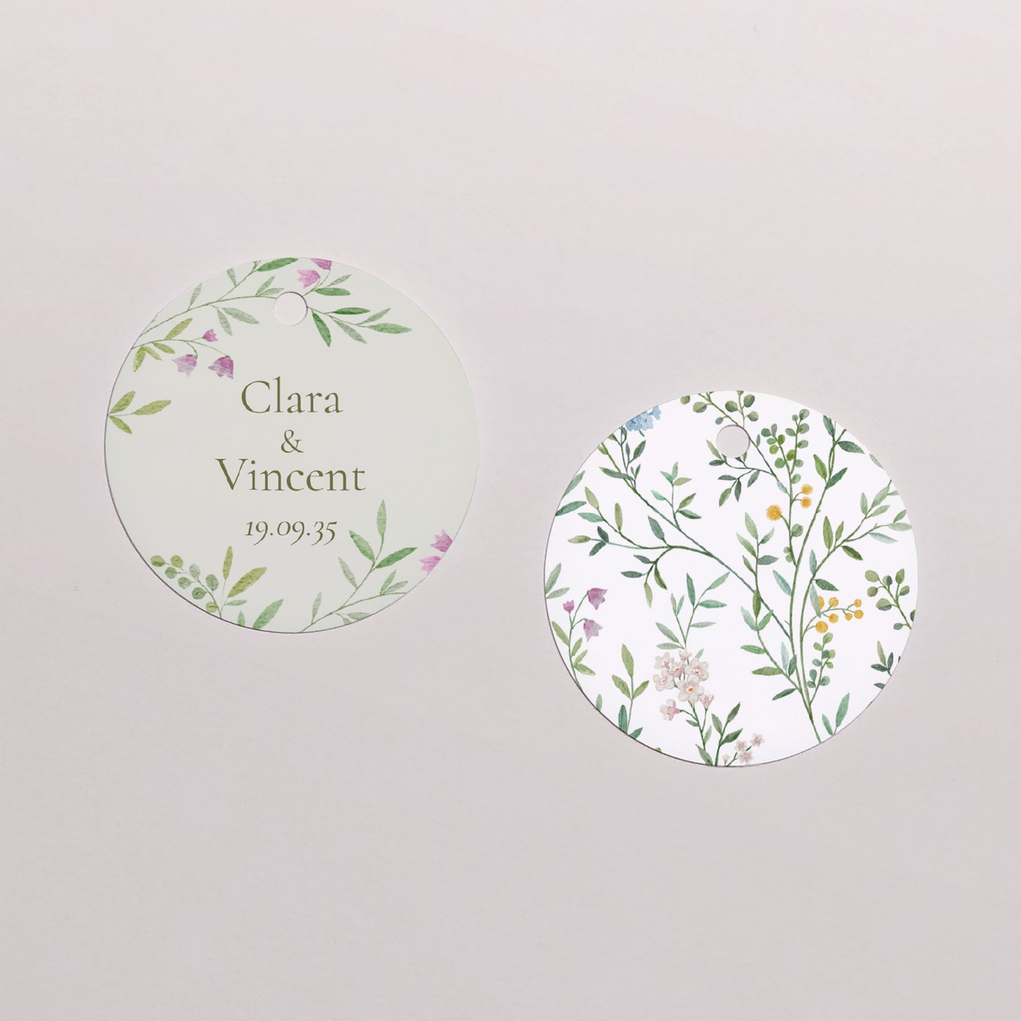 Geschenkbox Hochzeit Kugel mit runder Etikette Der Garten der Herzen foto N° 3