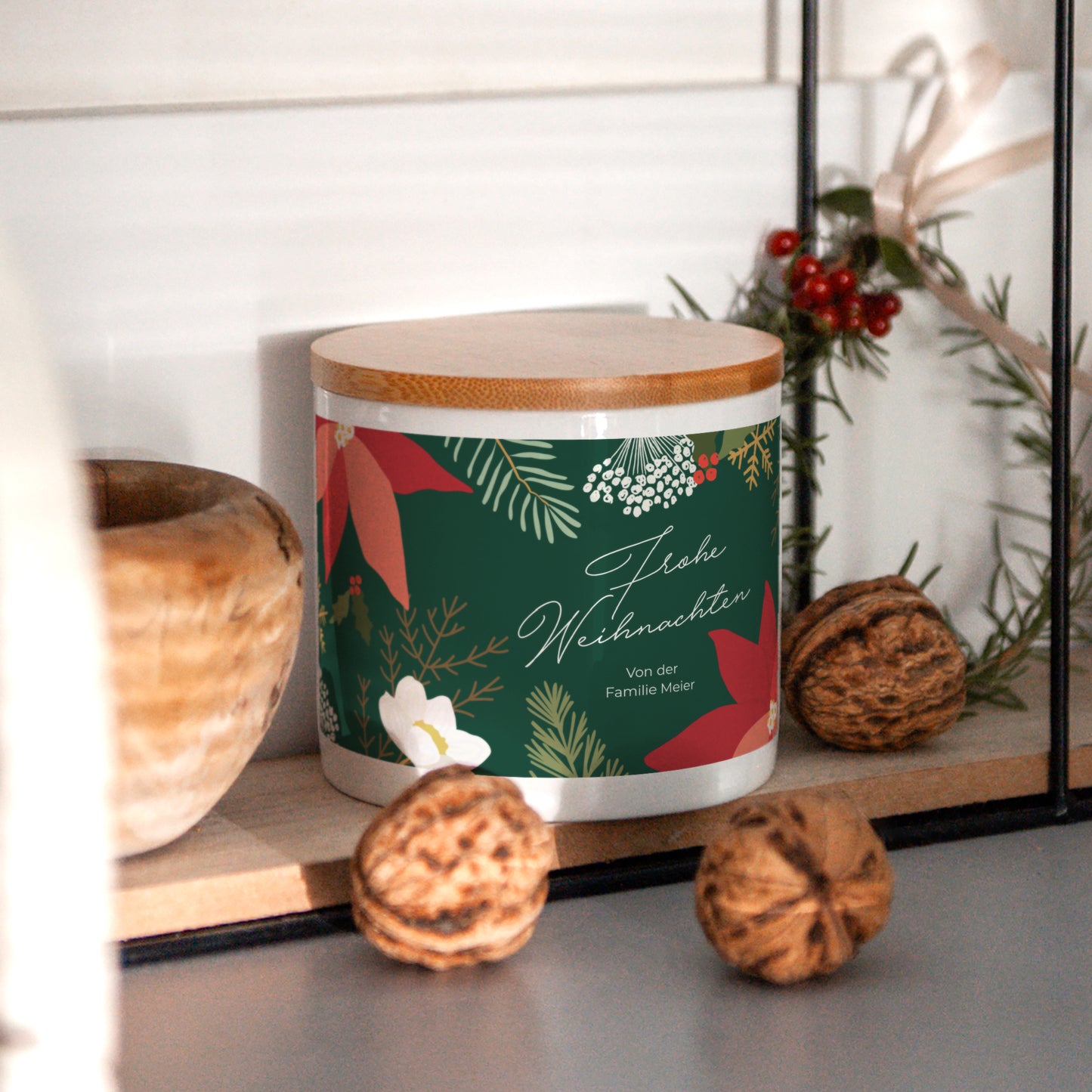 Keramiktopf Weihnachten 48 cl Weihnachtskranz foto N° 4