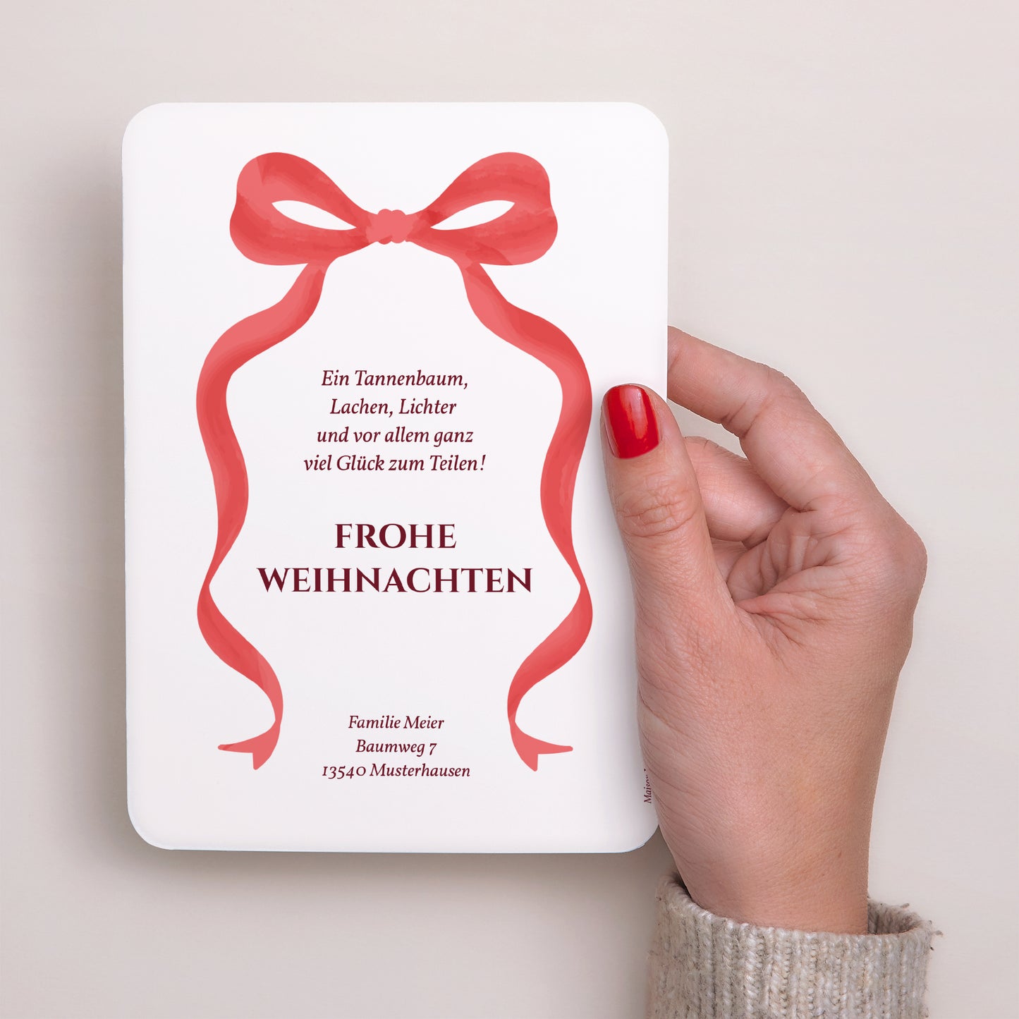 Weihnachtskarte Weihnachten Porträt, abgerundete Kanten Süße Weihnachten foto N° 3