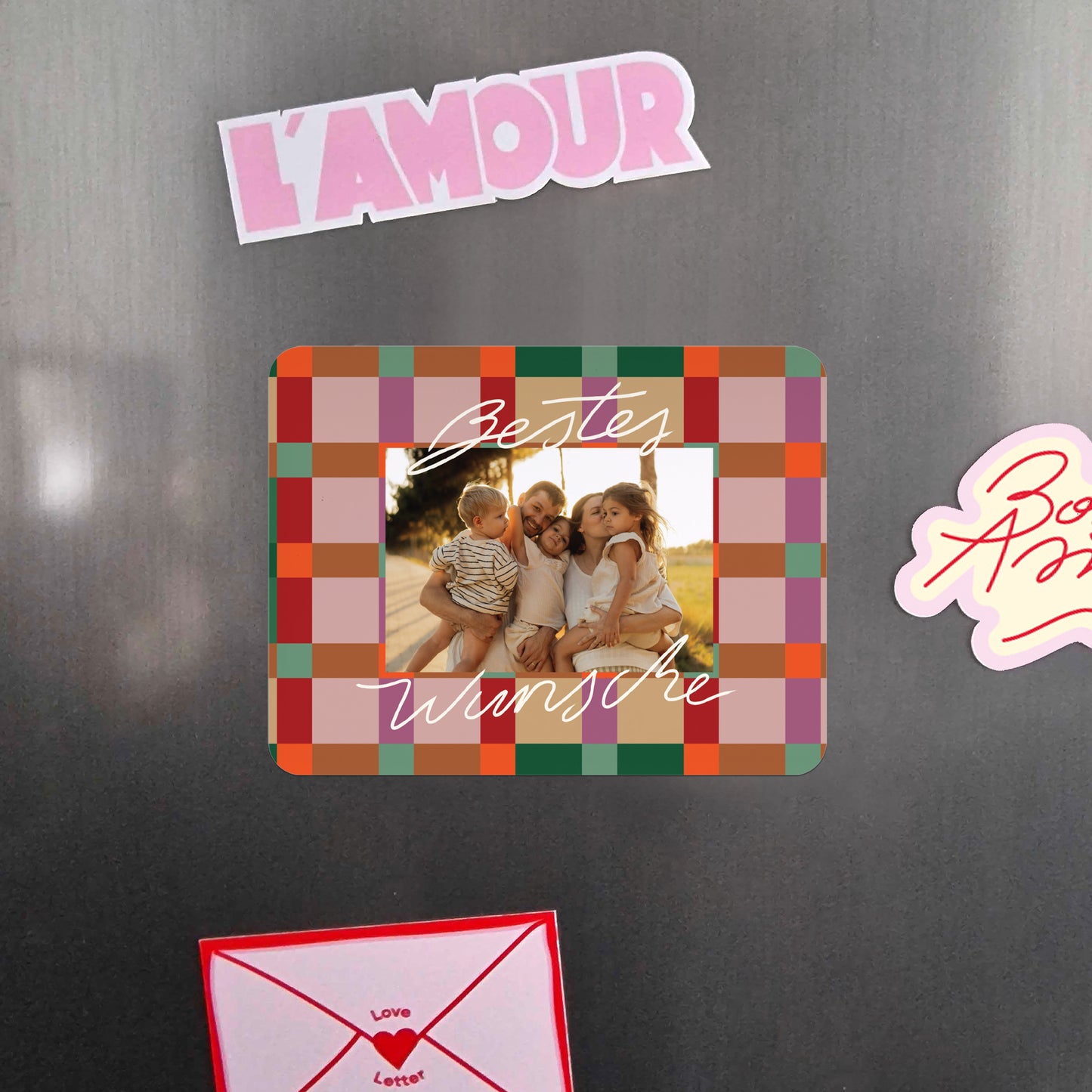 Weihnachtskarte Weihnachten Set von 8, magnetisch, Landschaft, rechteckige abgerundete Ecken Buntes Weihnachten foto N° 4