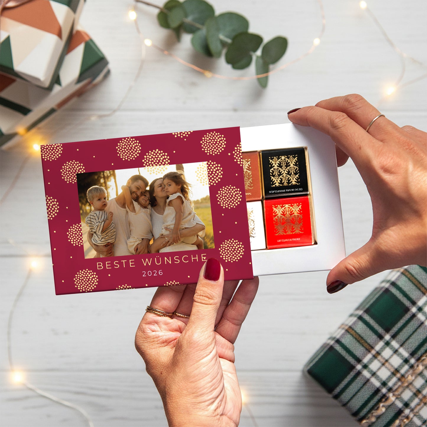 Personalisierte Schokoladenbox Weihnachten 6 Schokoladen Der Wintersonnenwende foto N° 1