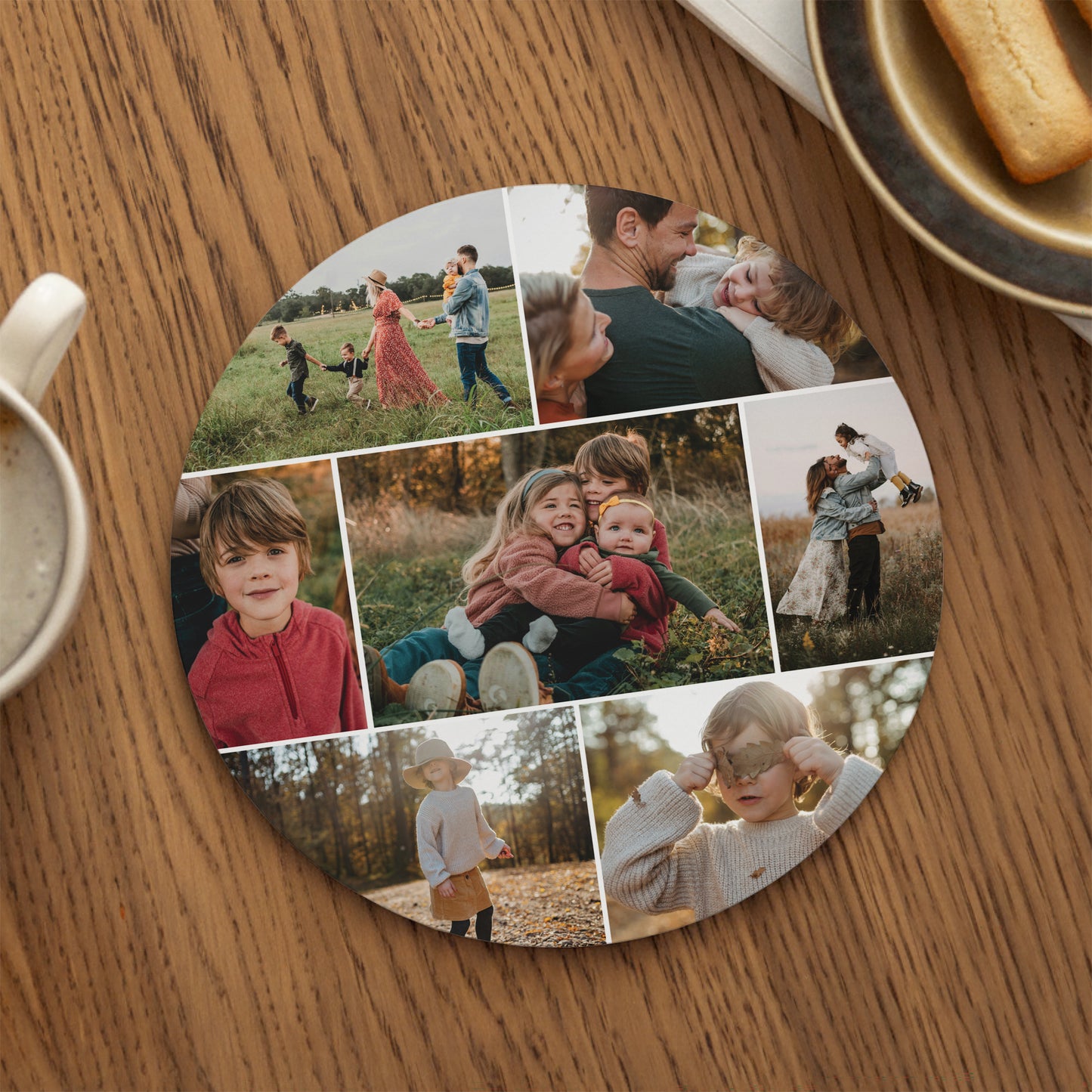 Mousepad Objekte Rund Unsere schöne Familie foto N° 1
