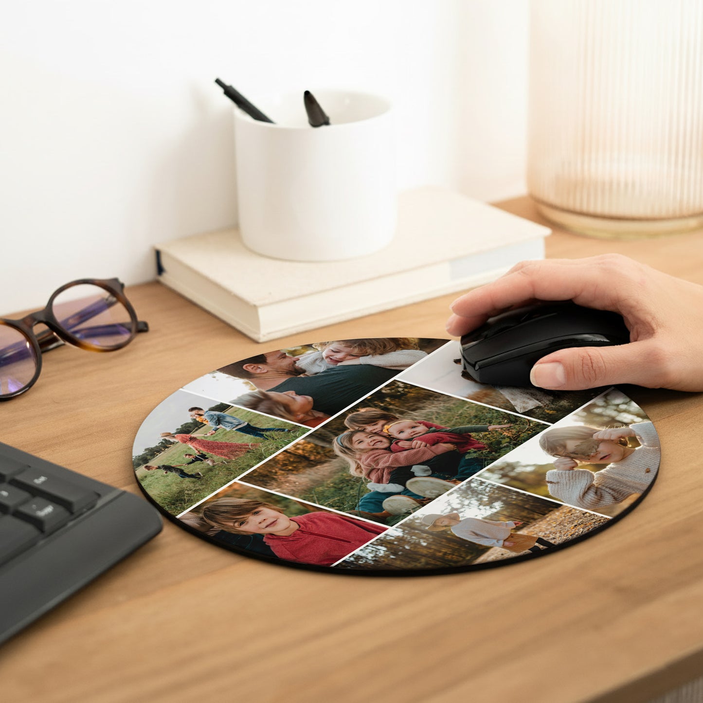 Mousepad Objekte Rund Unsere schöne Familie foto N° 2