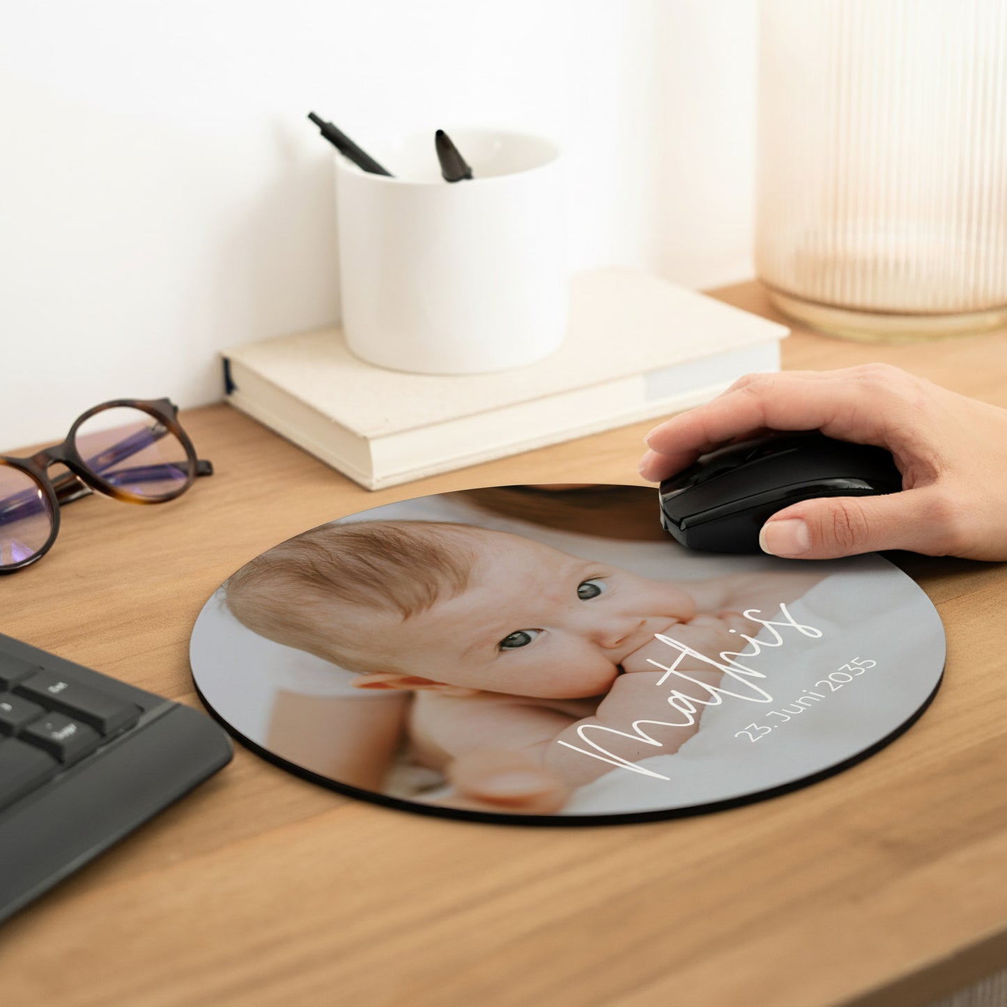 Mousepad Objekte Rund Meine kleine Welt foto N° 2