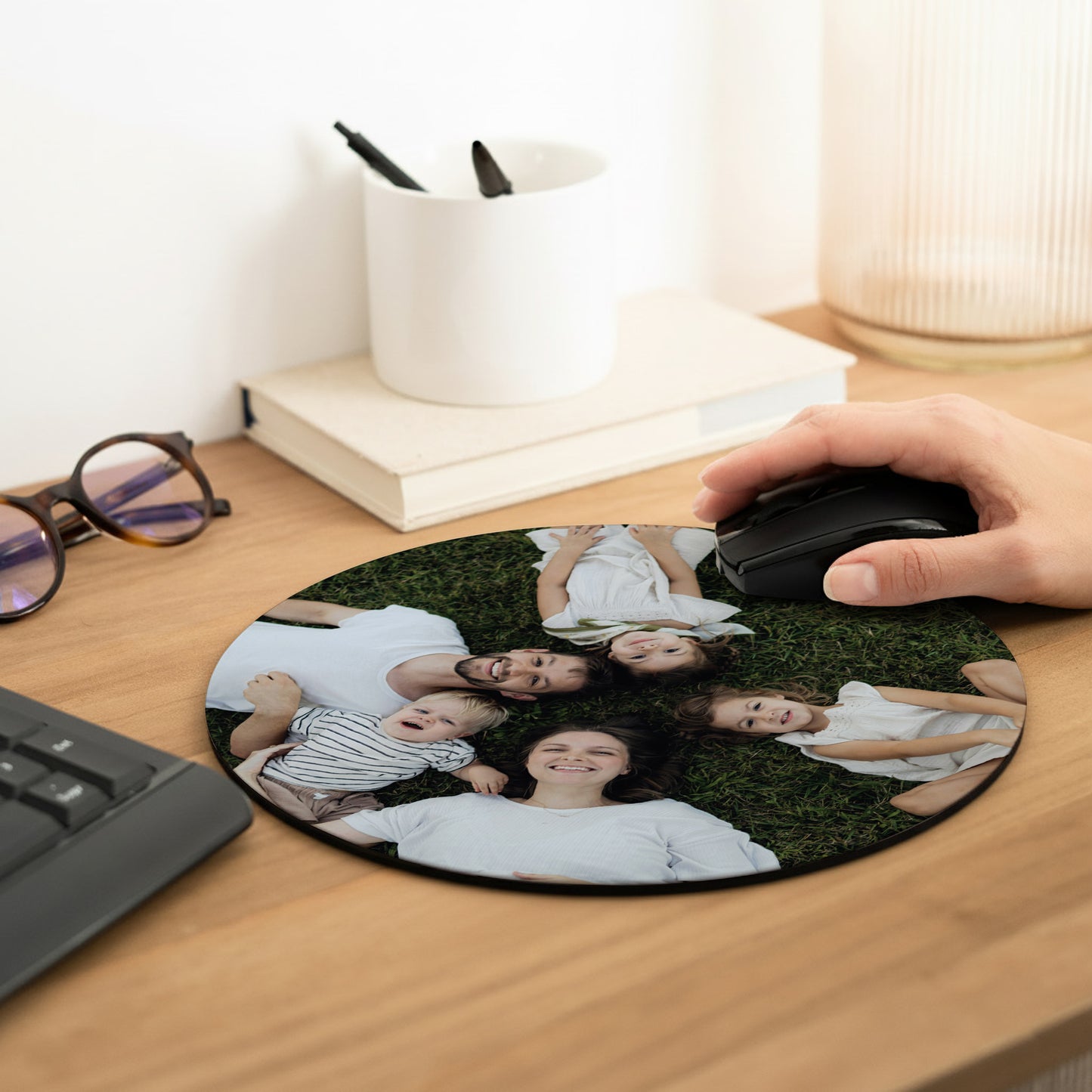 Mousepad Objekte Rund Haus des Glücks foto N° 2