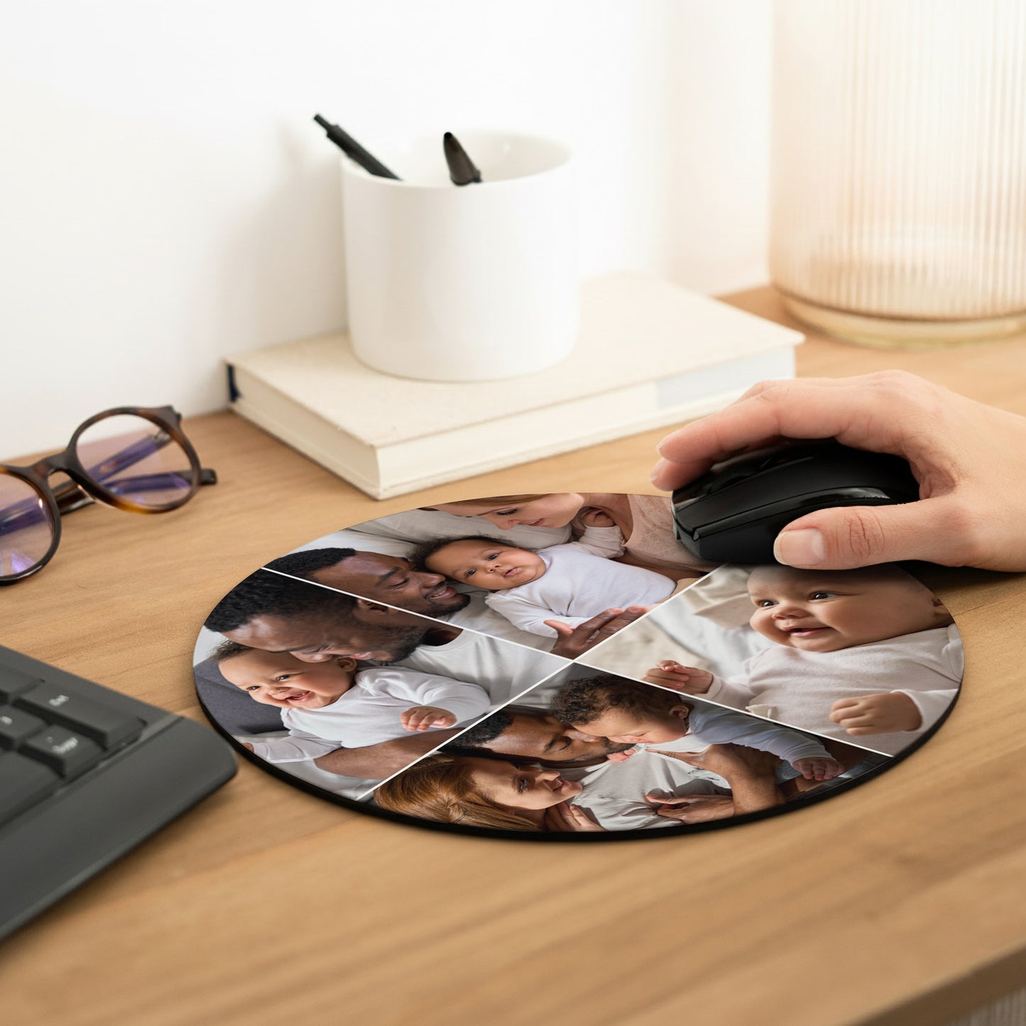 Mousepad Objekte Rund Die Kunst des Zusammenseins foto N° 2