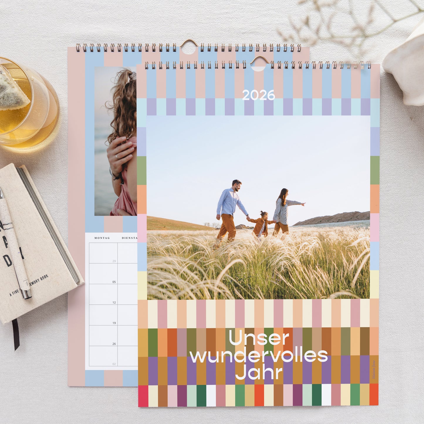 Kalender Weihnachten Wandgemälde A3 Bunte Streifen foto N° 1