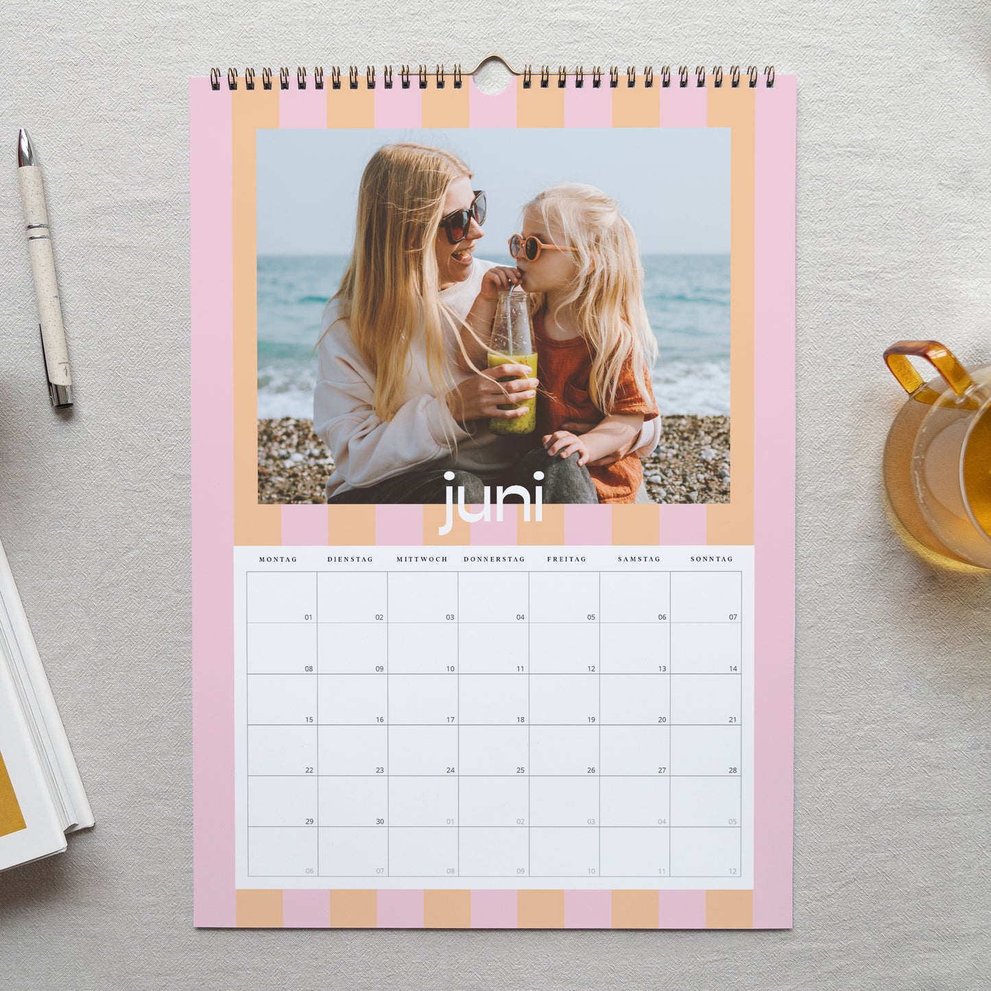 Kalender Weihnachten Wandgemälde A3 Bunte Streifen foto N° 2