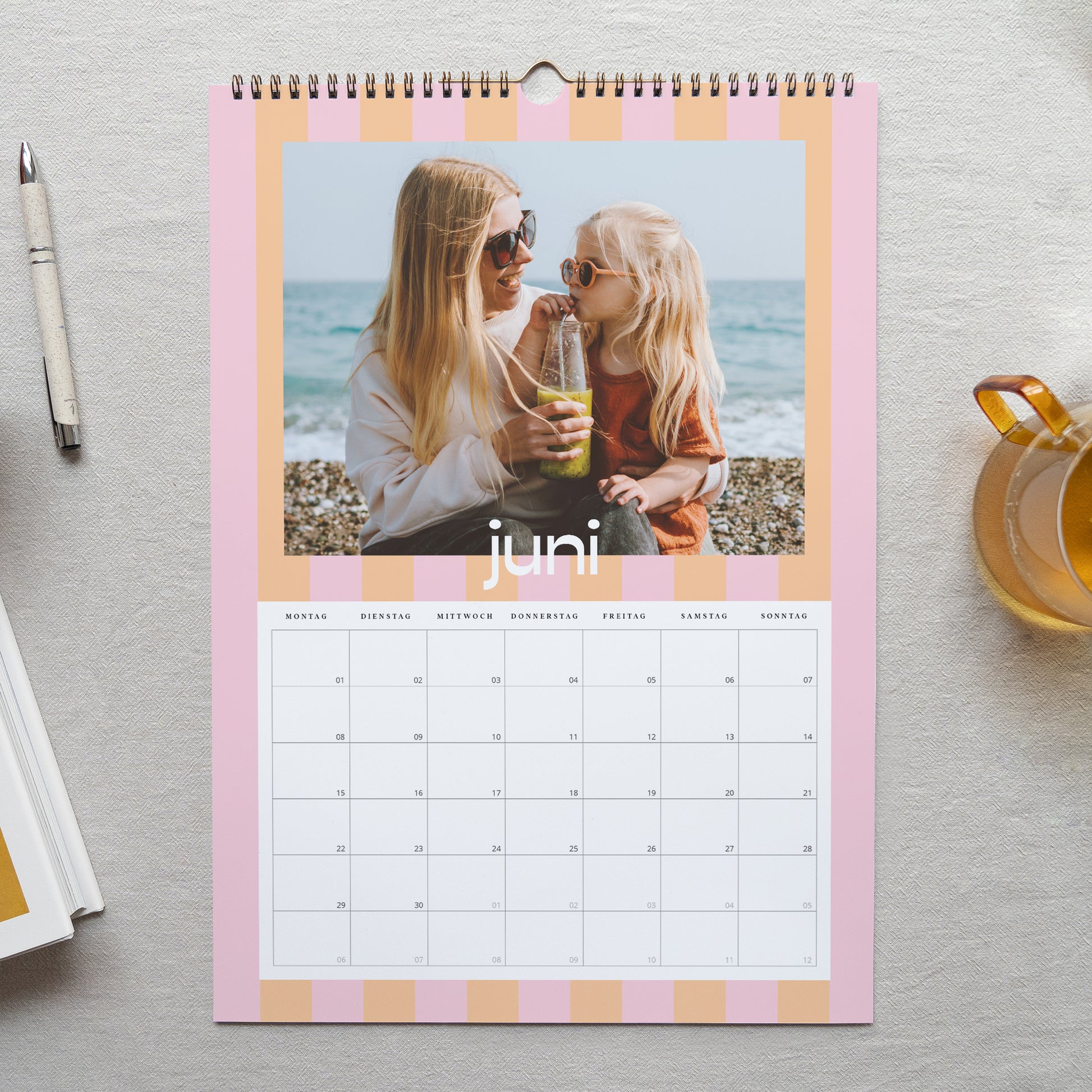 Kalender Weihnachten Wandgemälde A3 Bunte Streifen foto N° 2