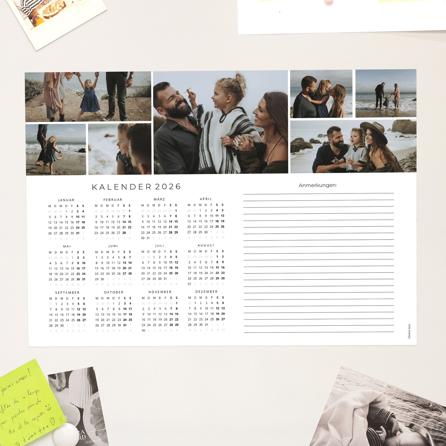 Kalender Weihnachten Magnetischer, einseitiges landschaft Zu unseren Momenten foto N° 1