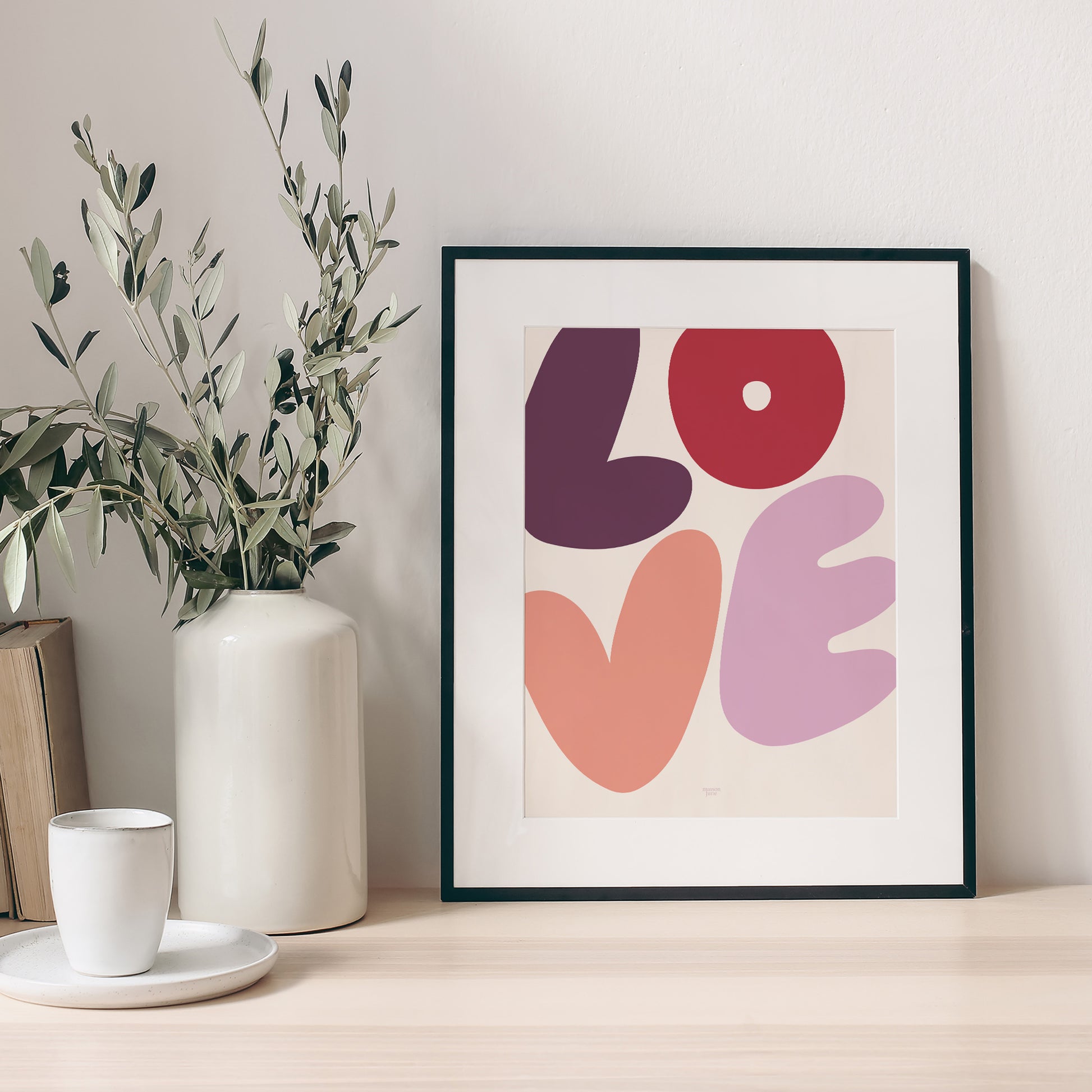 Poster Objekte Porträt Voll von Liebe foto N° 1