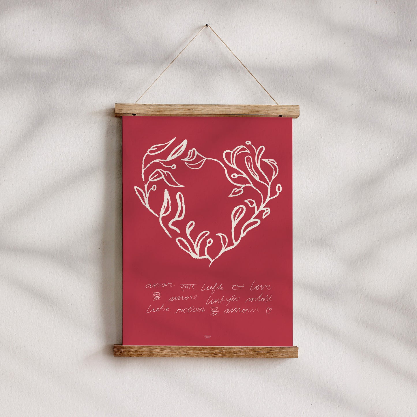 Poster Objekte Porträt Wilder roter Herz foto N° 4