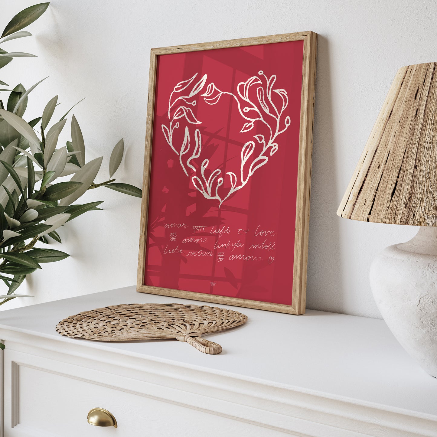 Poster Objekte Porträt Wilder roter Herz foto N° 5