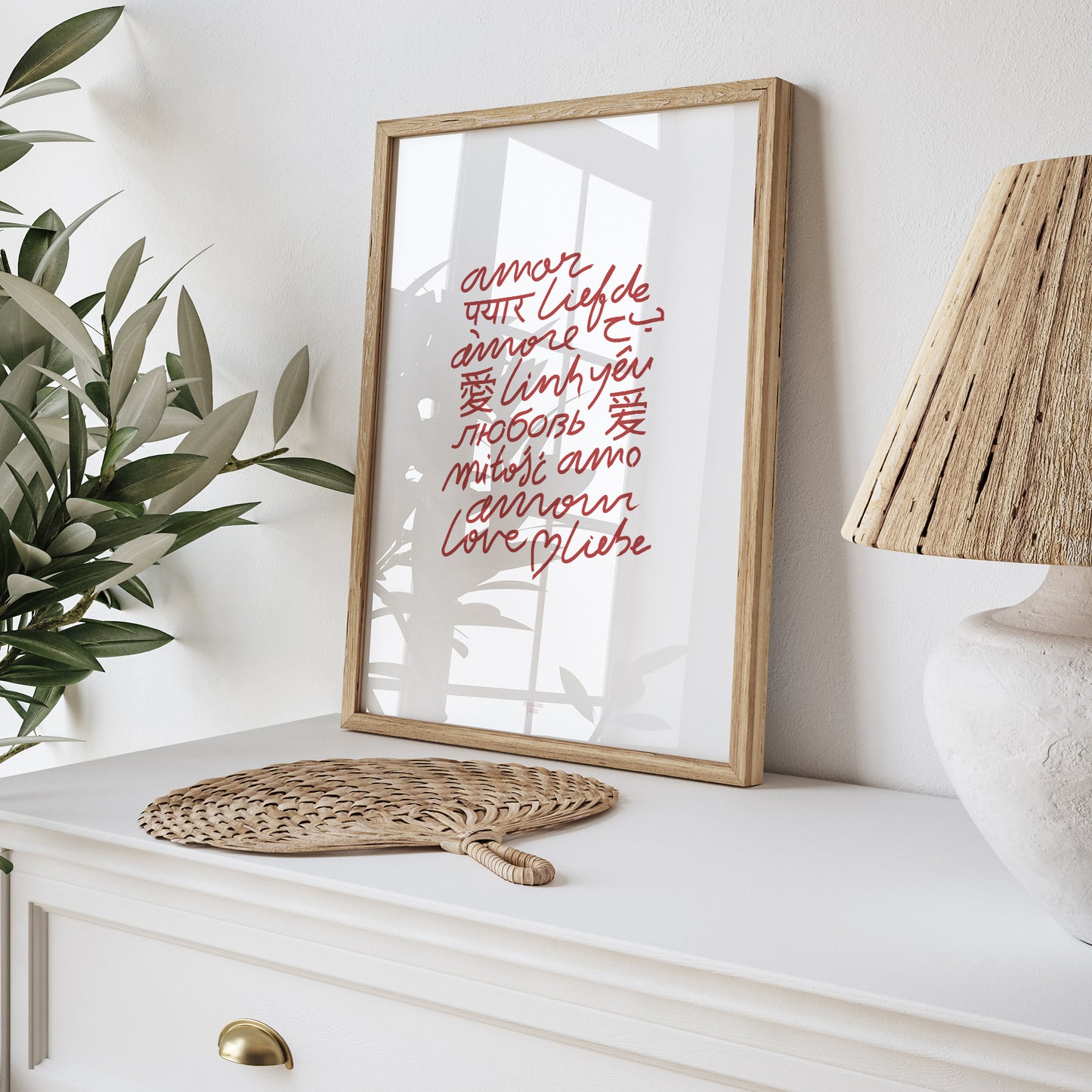 Poster Objekte Porträt Mehrsprachige Liebe foto N° 5