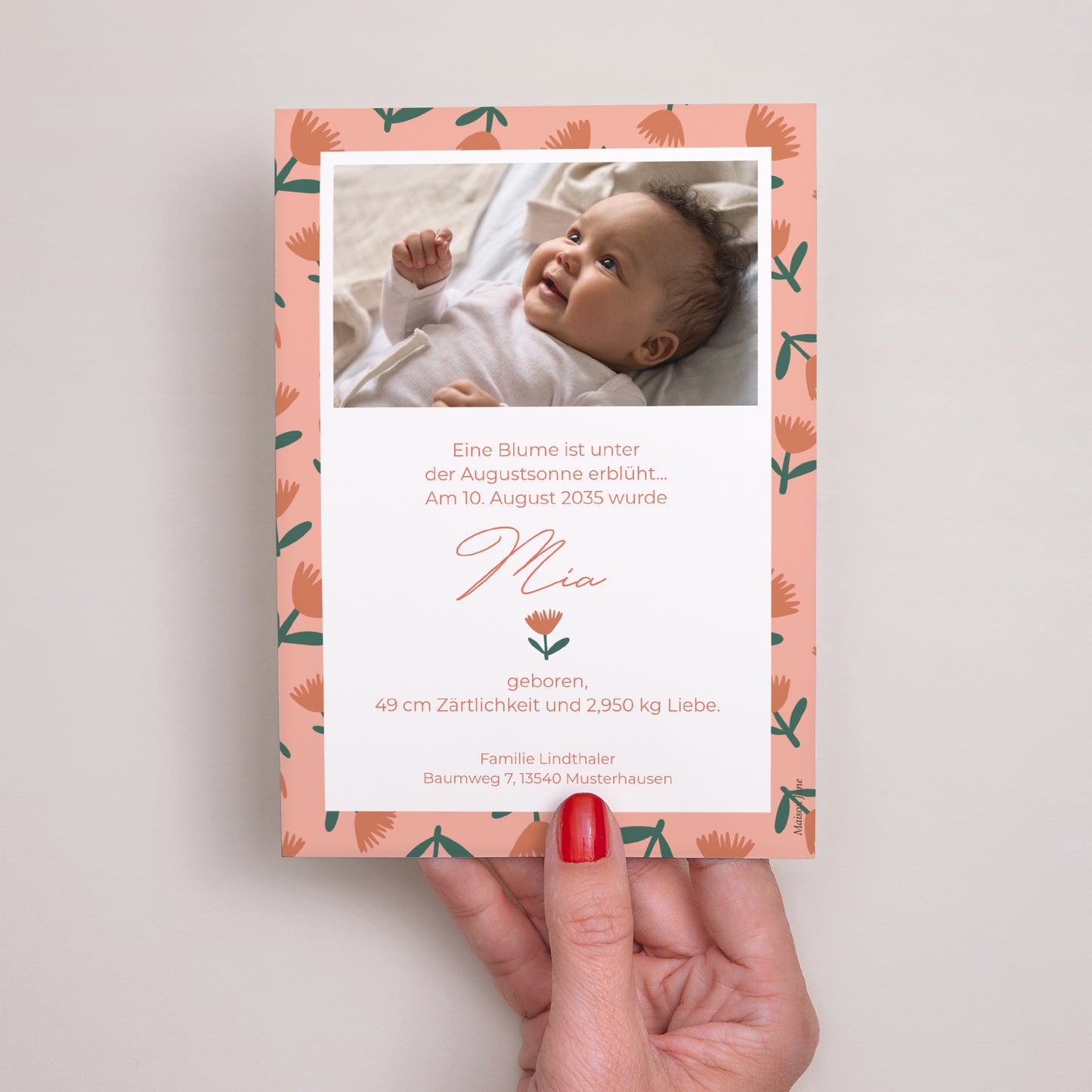 Geburtskarte Floréa foto N° 3