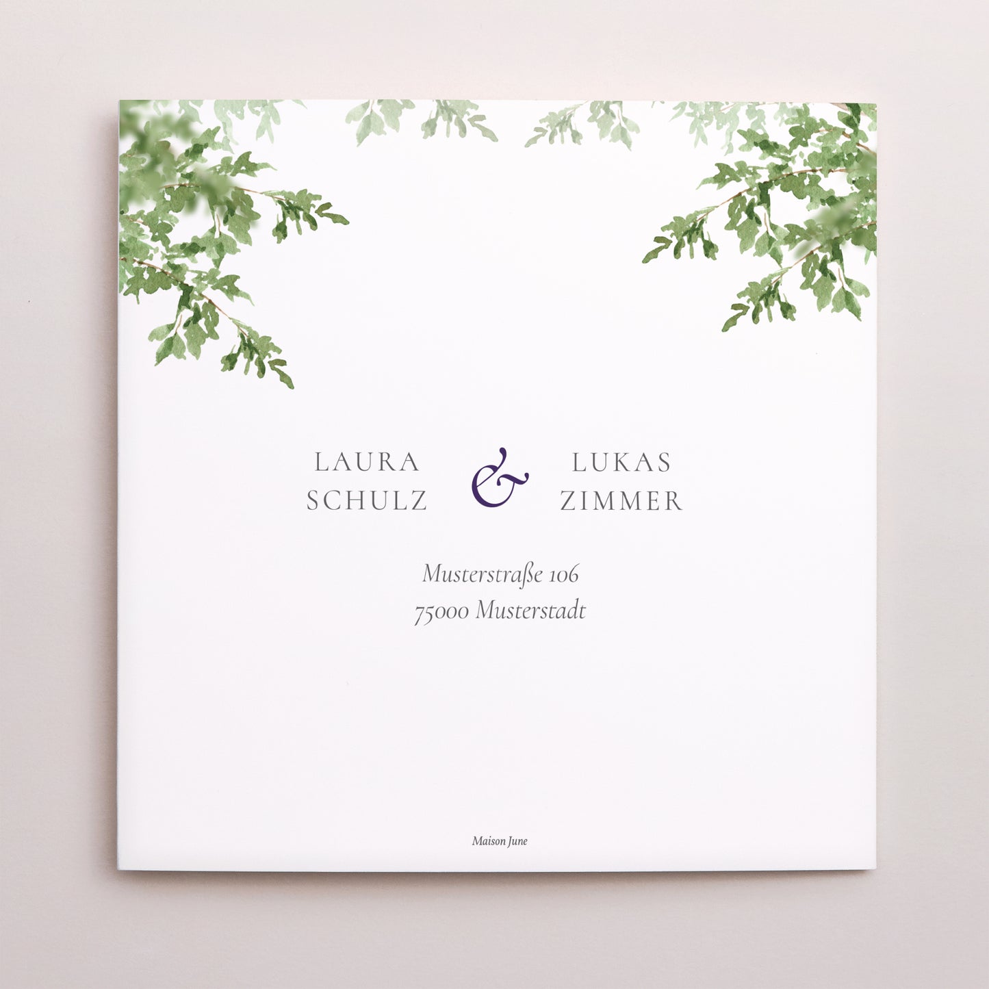 Hochzeitseinladung Triptychon Fensteröffnung Das Reich unserer Herzen foto N° 3