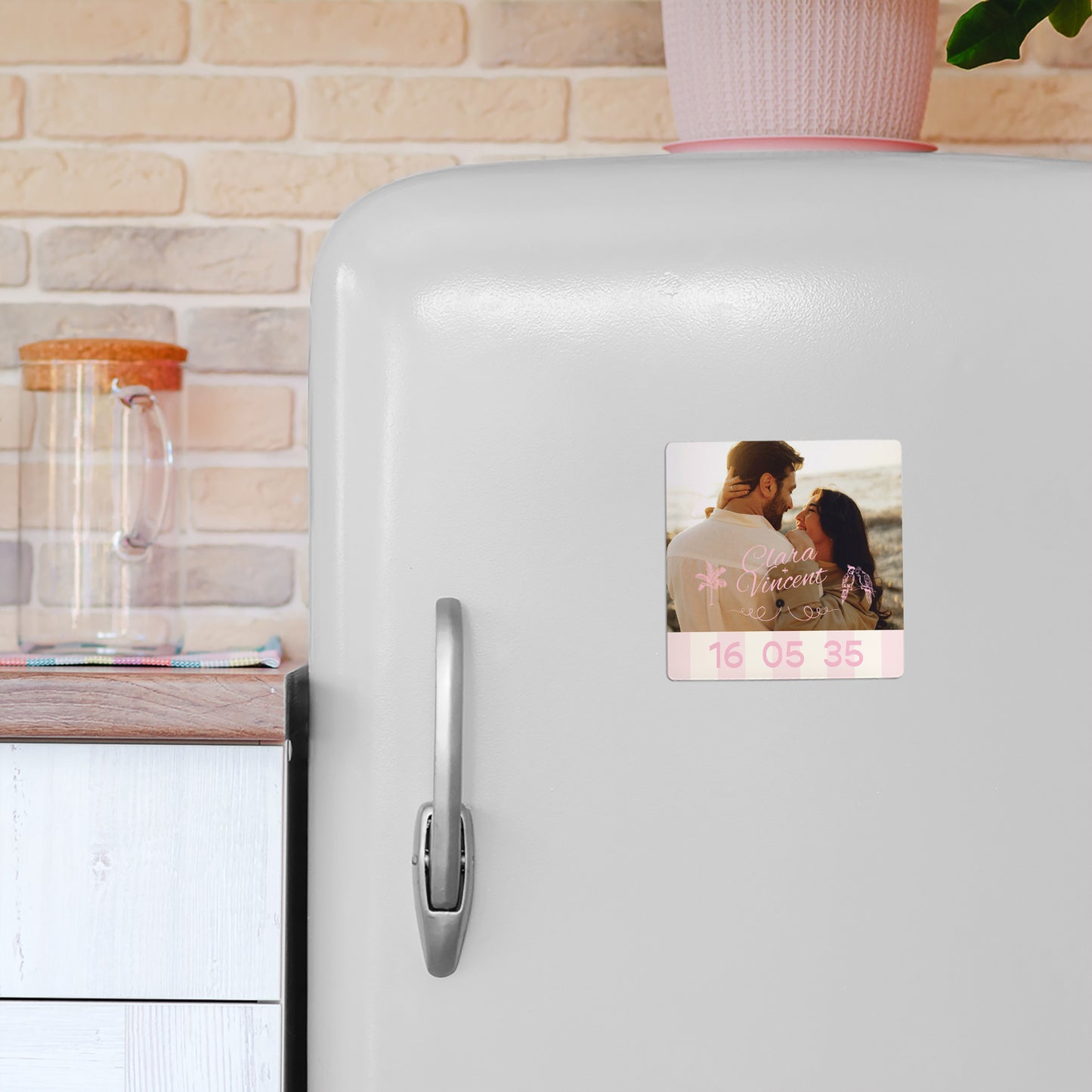 Save the date Karte Hochzeit Satz von 9, magnetisch. Liebesvögel foto N° 4