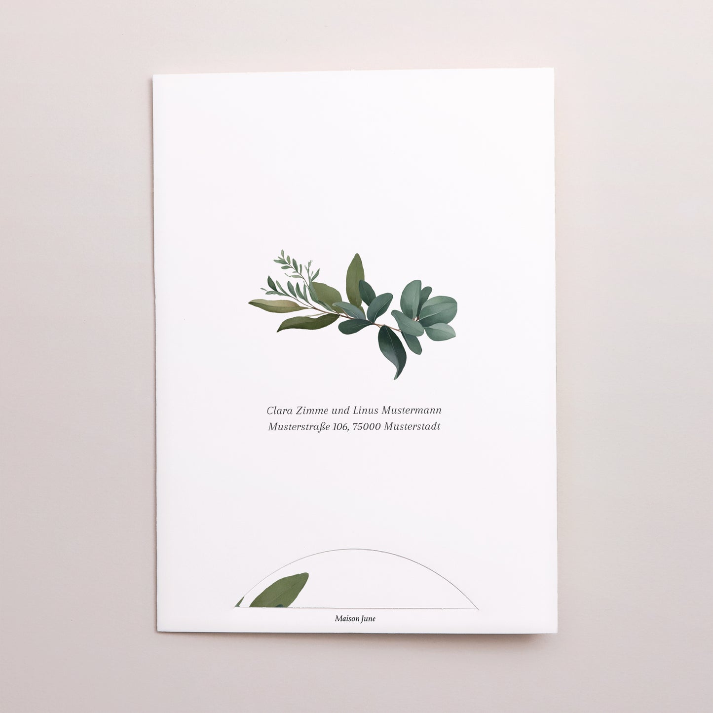 Hochzeitseinladung Hülle für 2 Karten Liebesrand foto N° 5