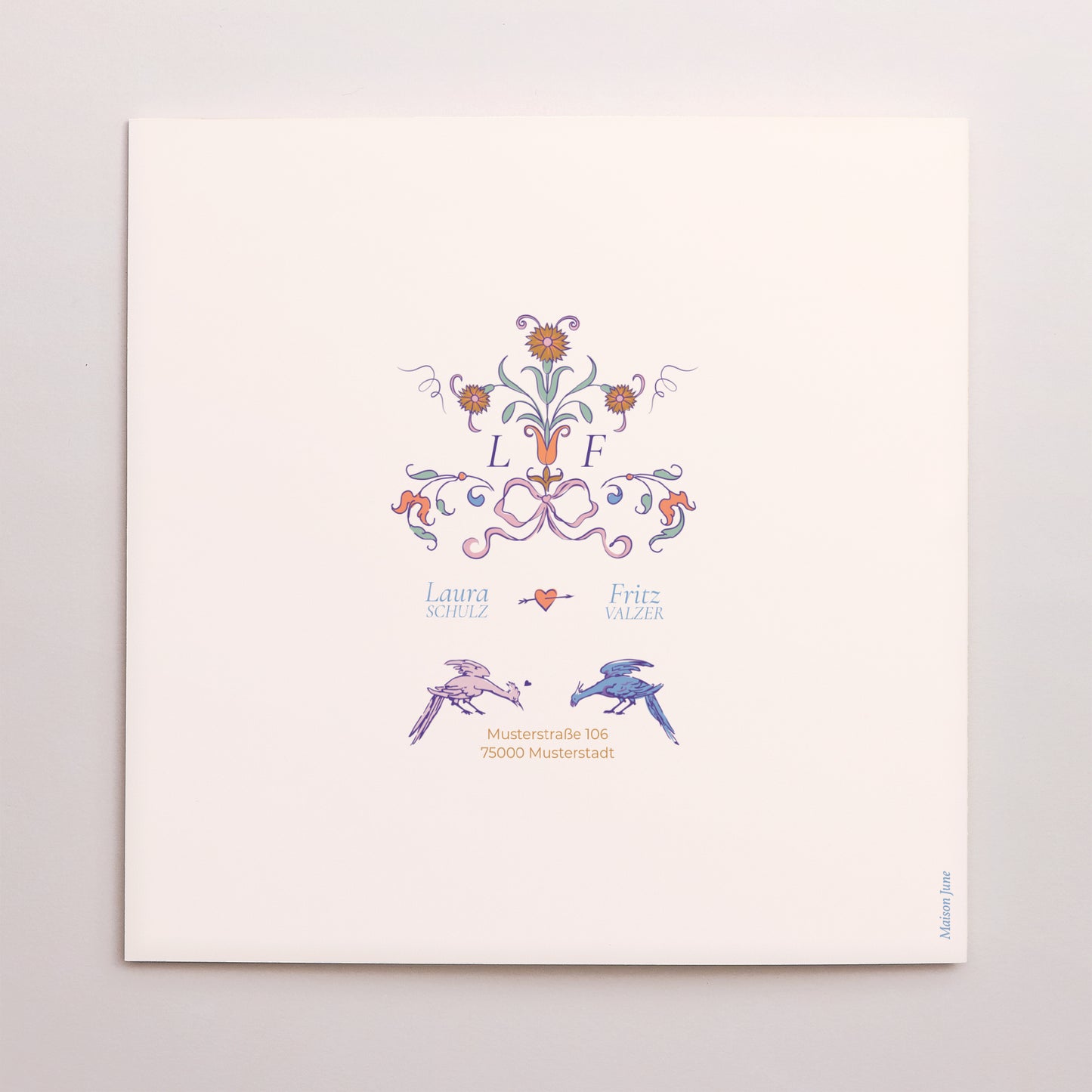 Hochzeitseinladung Doppelflügelfenster Liebesdekorum foto N° 3