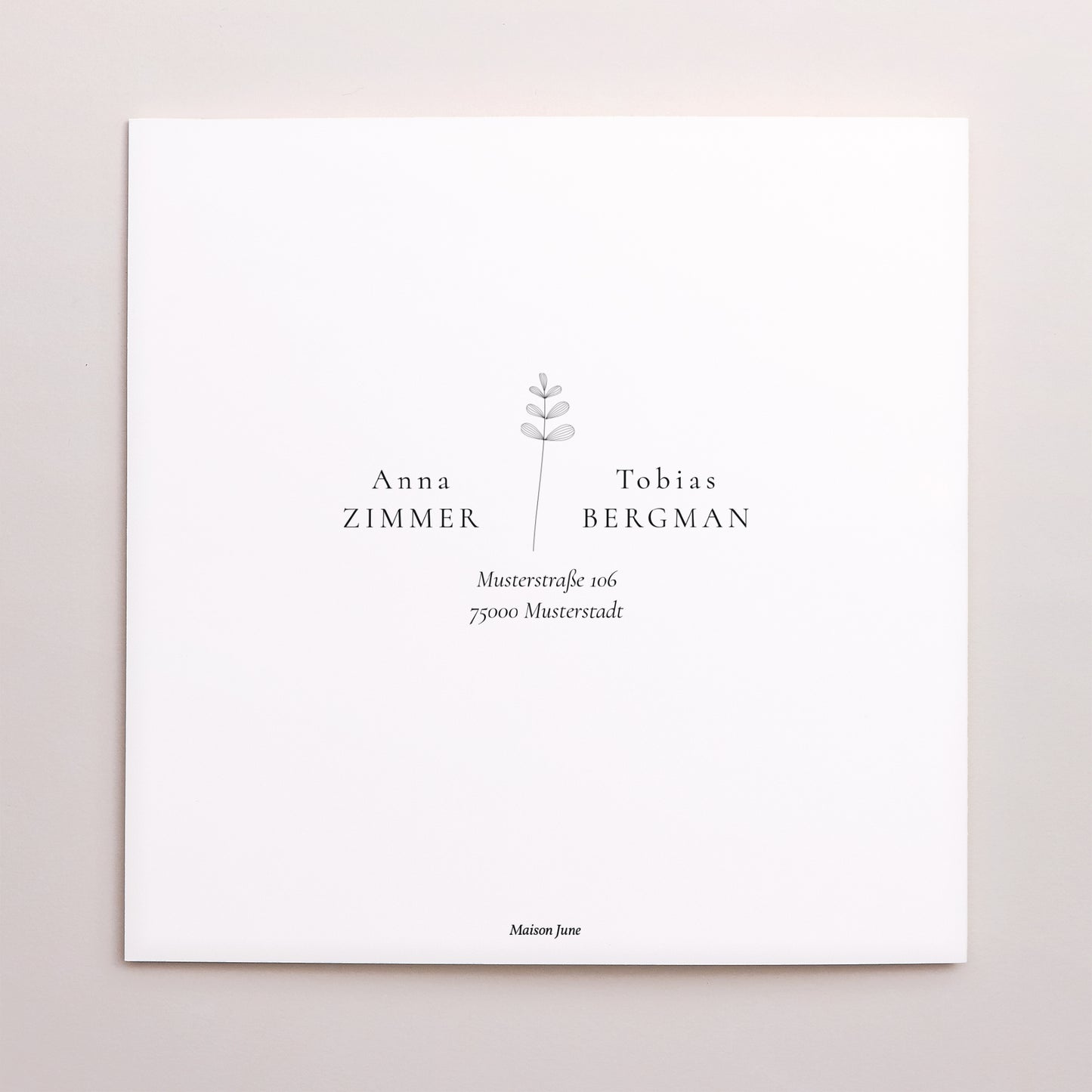 Hochzeitseinladung Doppelflügelfenster Pflanzliche Eleganz foto N° 3