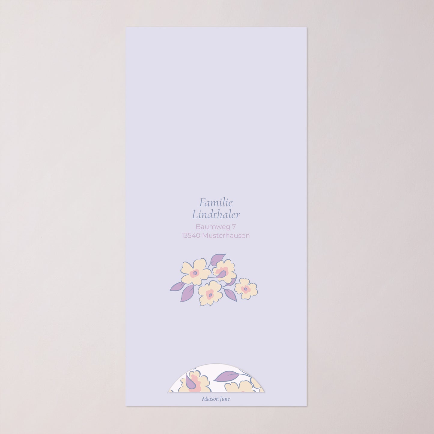 Taufeinladung Tasche, 2 Karten, runden Etikett Sanfte Blüte foto N° 4