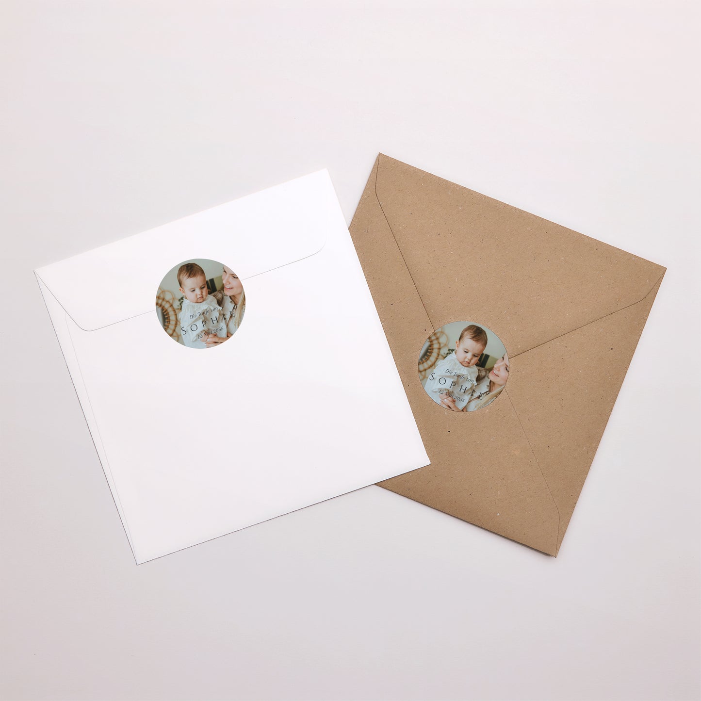 Sticker Taufe Rund Unter dem Blick Gottes foto N° 3