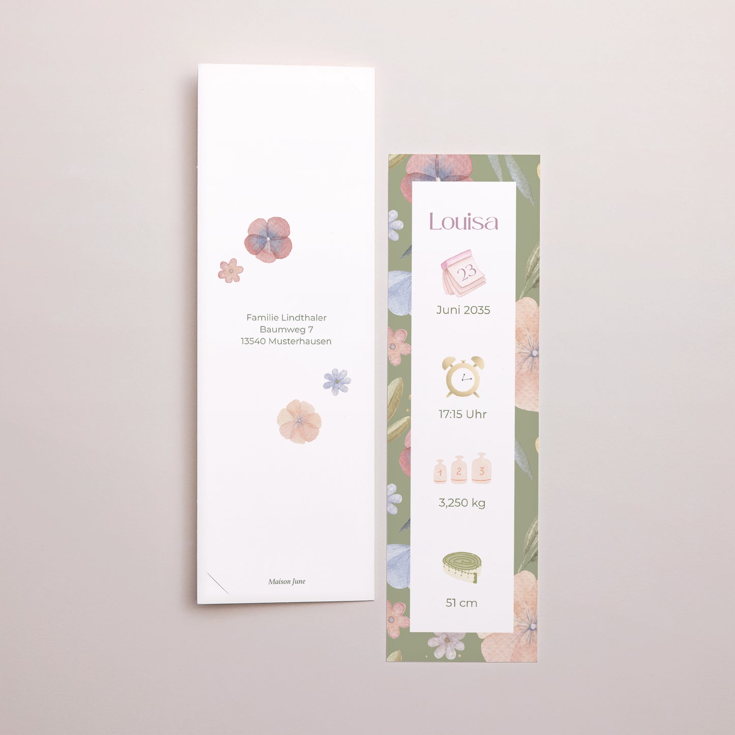 Geburtskarten Fotoautomaten Lesezeichen Botanica foto N° 3