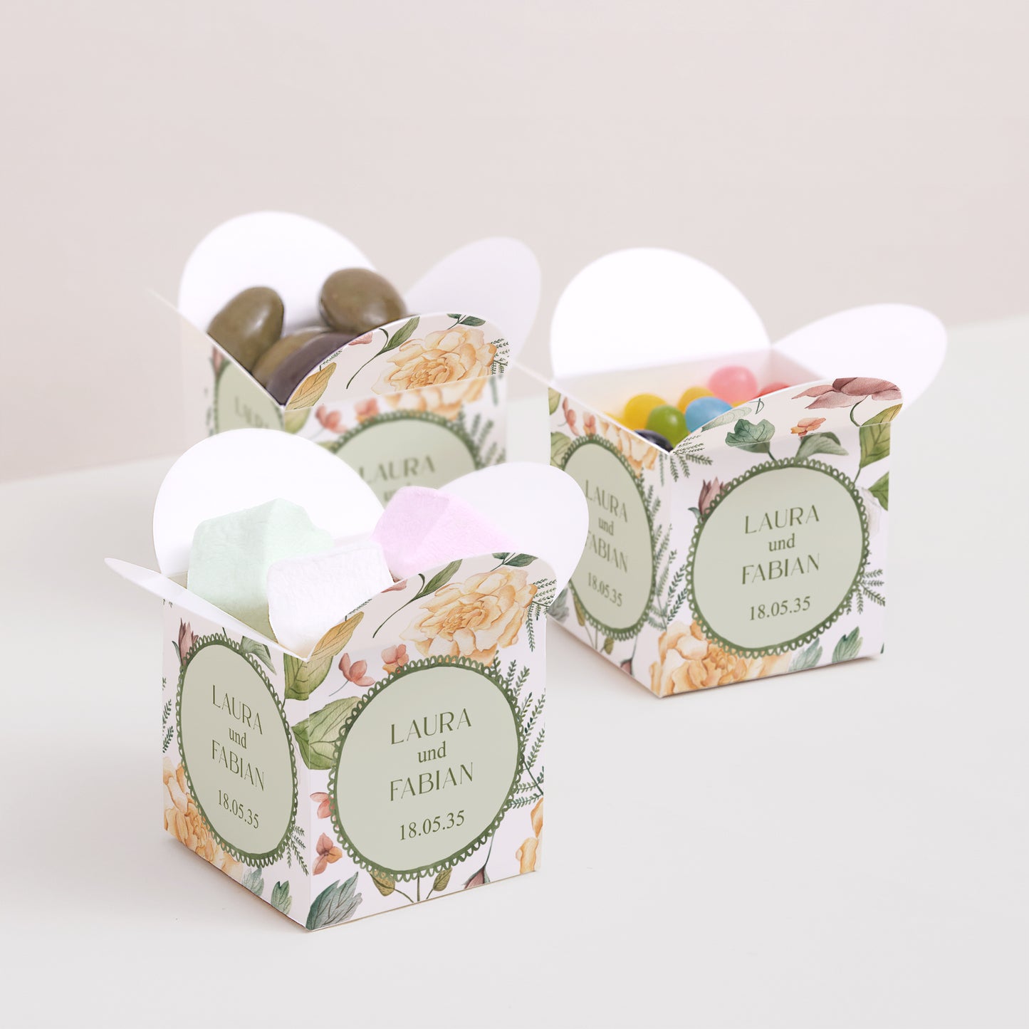 Geschenkbox Hochzeit Schmetterlingsöffnung Liebesgarten foto N° 3