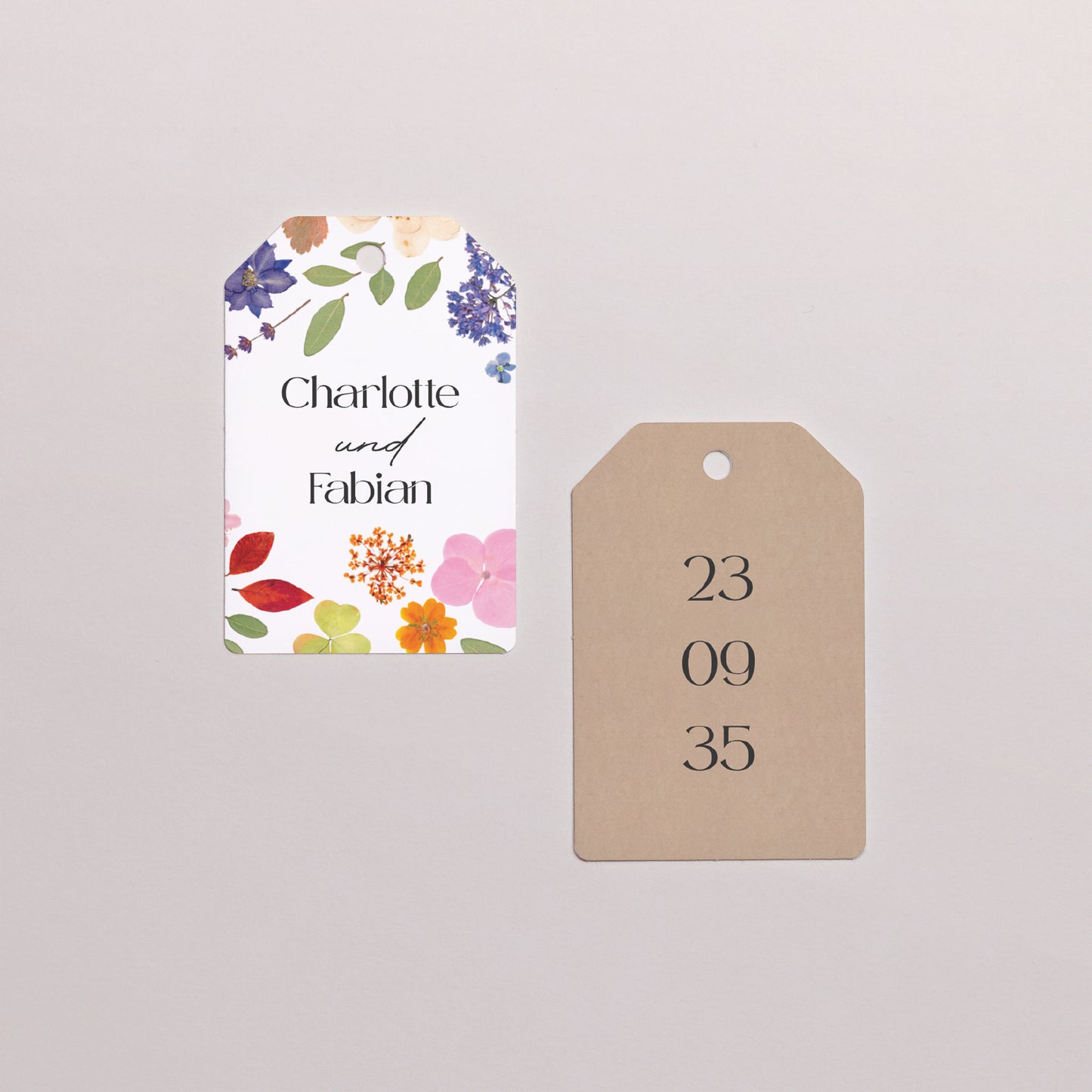 Geschenkbox Hochzeit Ball mit Wimpel-Etikett Liebesherbarium foto N° 4