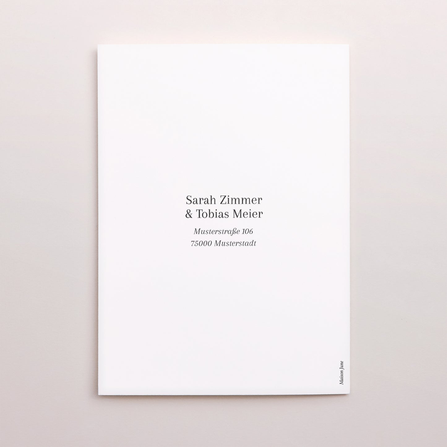 Hochzeitseinladung Doppelflügelporträt Goldene Signatur foto N° 3