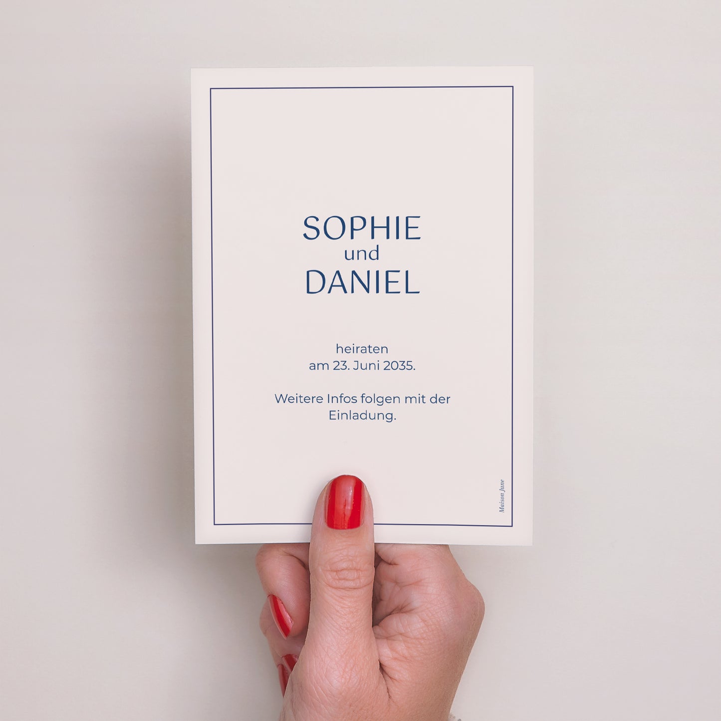 Save the date Karte Hochzeit Porträt Faubourg Saint-Honoré foto N° 3