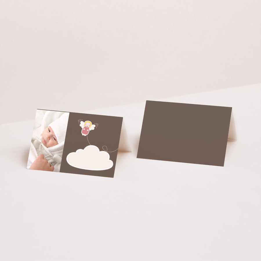 Tischkarten Taufe Quer Baby Engel - Taufe foto