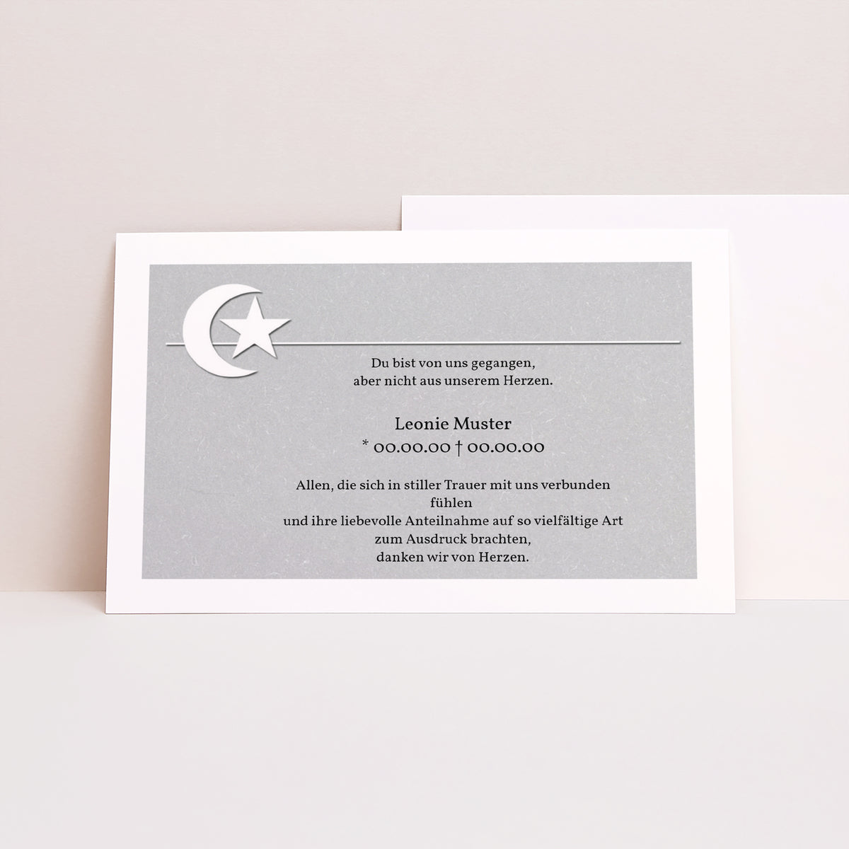 Trauerkarte Landschaft Muslimischer Glaube foto