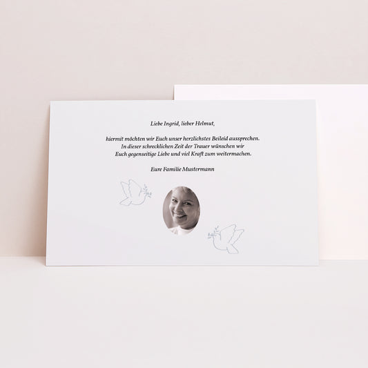 Trauerkarte Landschaft Ewige Serenität foto