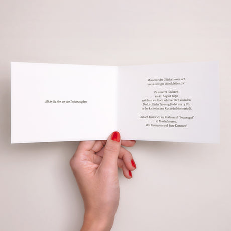 Hochzeitseinladung Doppelflügel-Landschaft Bündnis zweier Herzen