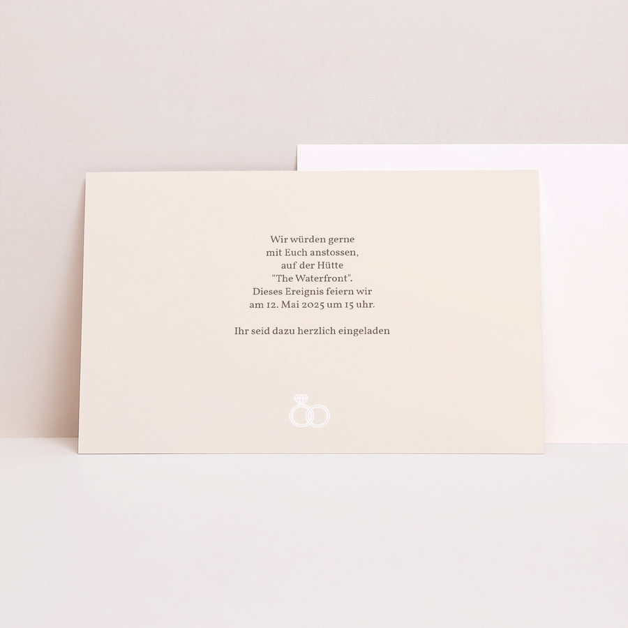 Beilegekarte Hochzeit Landschaft Bündnis zweier Herzen foto