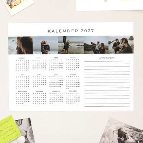 Kalender Weihnachten Magnetischer, einseitiges landschaft Planungskalender mit mehreren Fotos