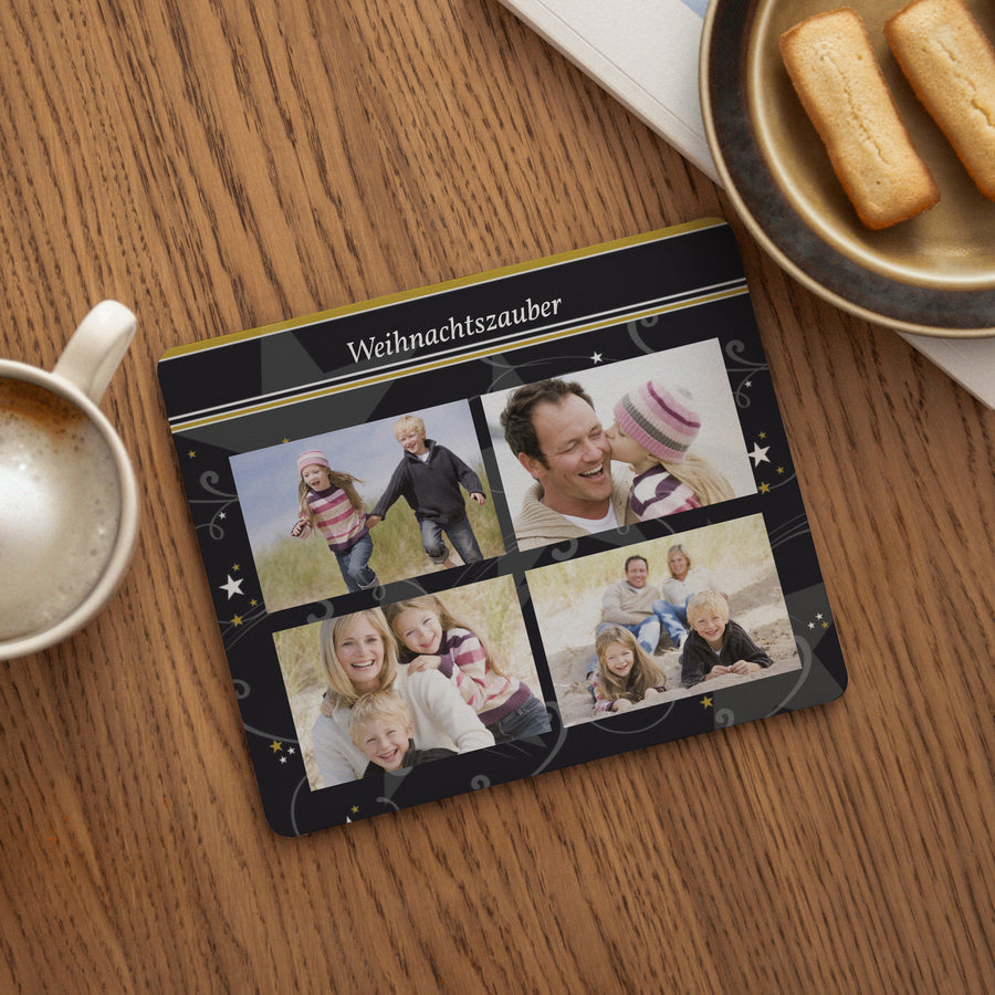 Mousepad Objekte Rechteck Winternacht unter freiem Himmel foto