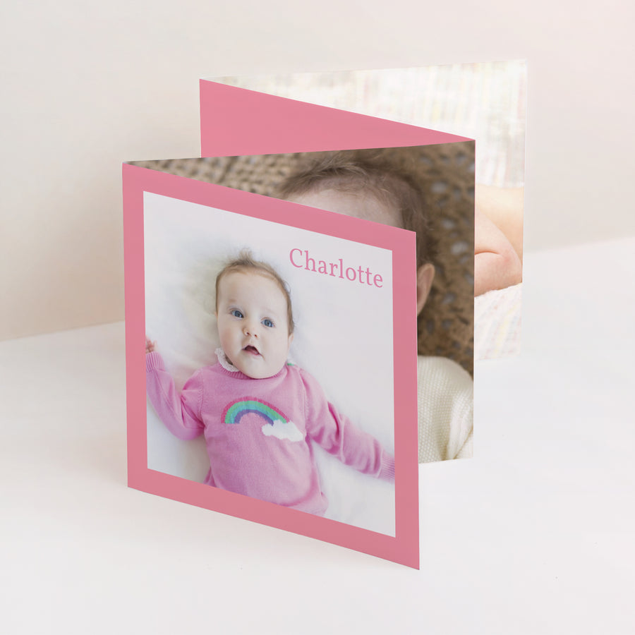 Geburtskarte Akkordeon Rosa Akkordeon foto